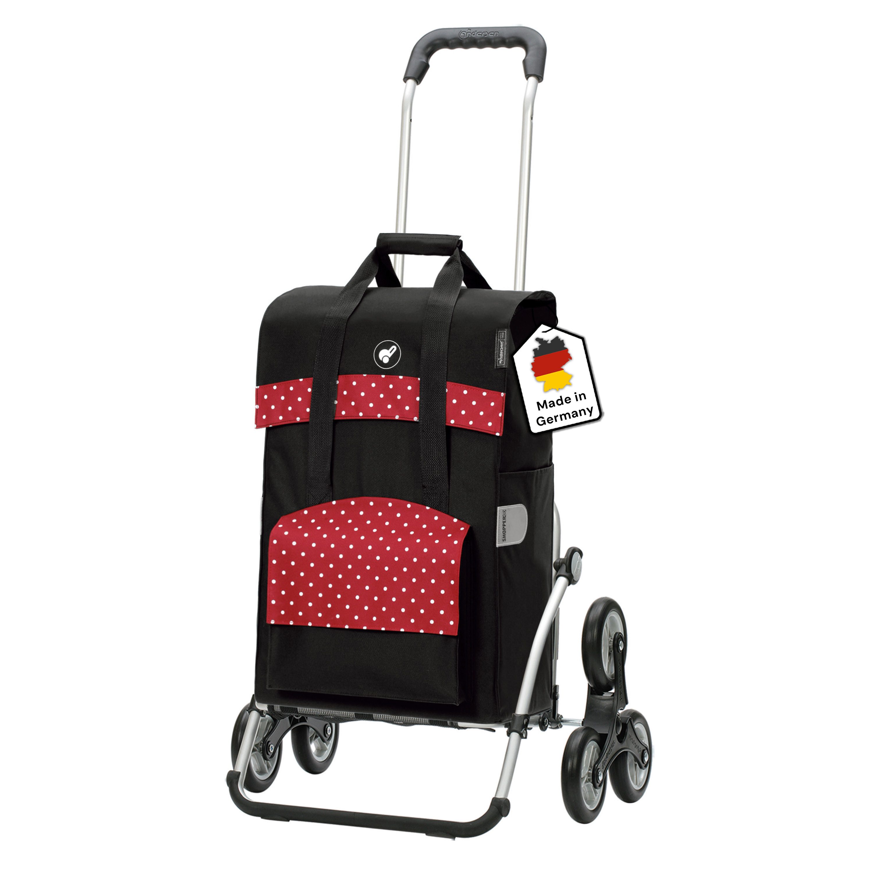 Andersen Einkaufstrolley Treppensteiger Royal Shopper Polly rot