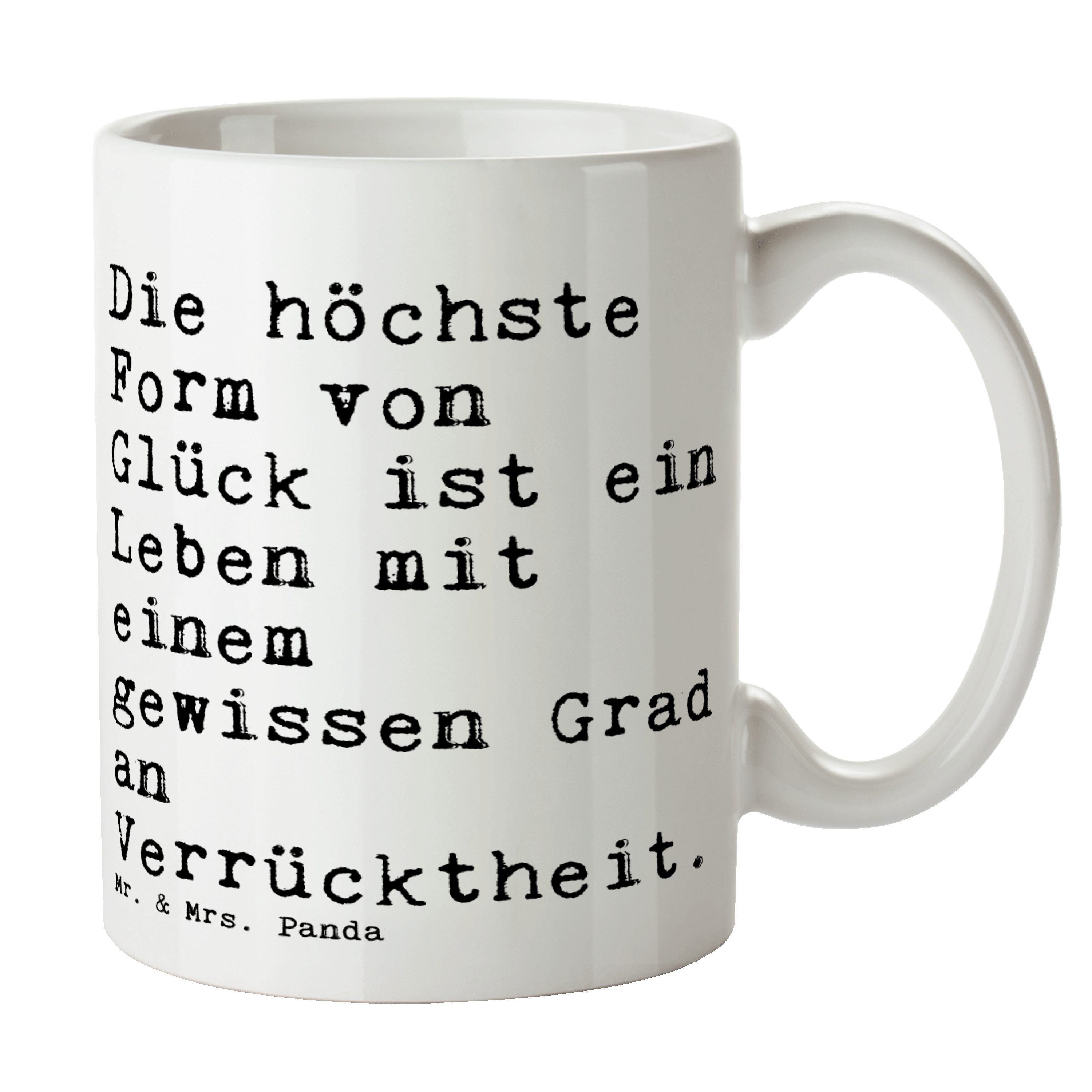 Mr. & Mrs. Panda Tasse »Die höchste Form von... Weiß Dankeschön