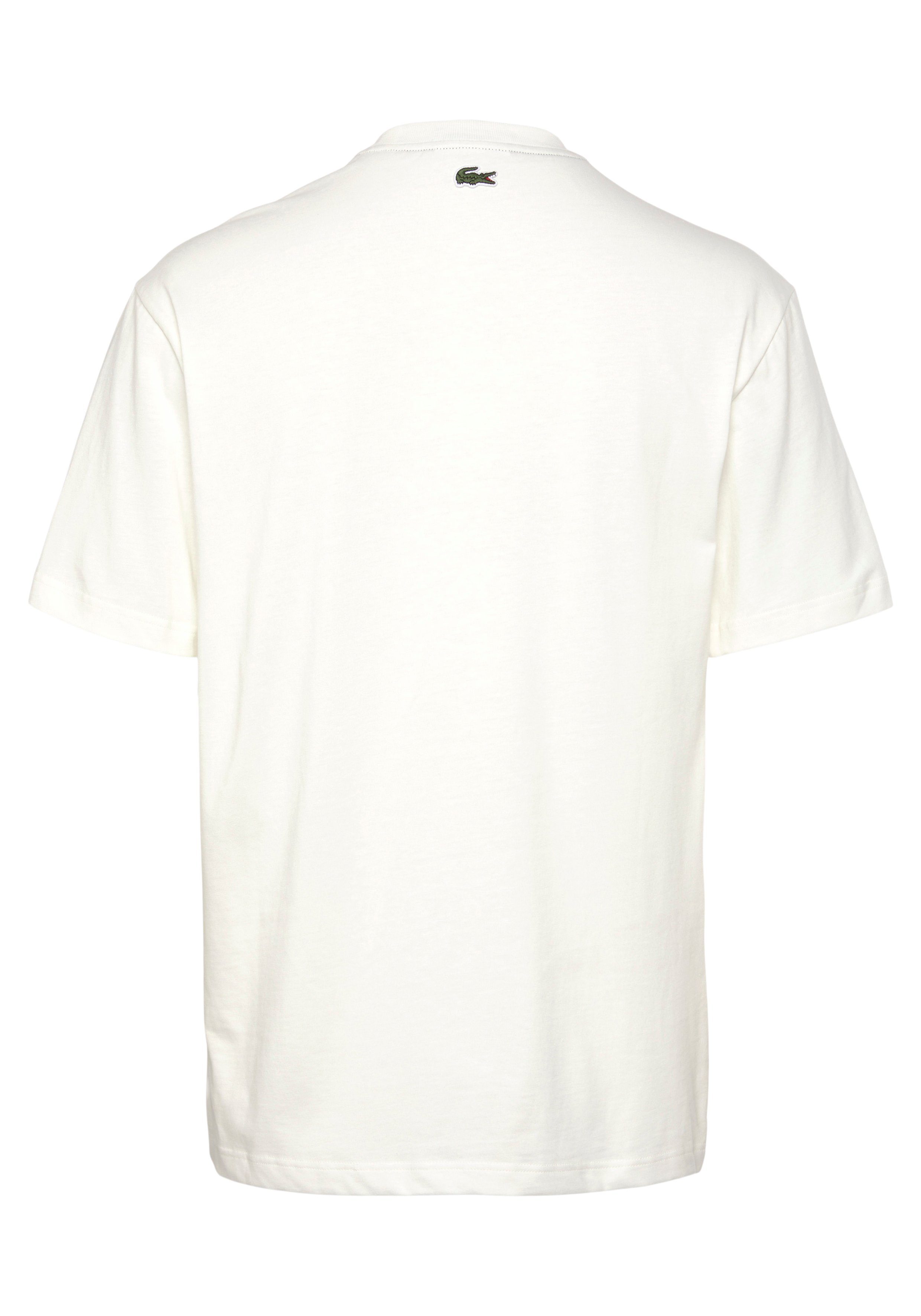 Baumwolle aus Lacoste Jersey reiner T-Shirt Single mit T-SHIRT Rundhalsausschnitt,