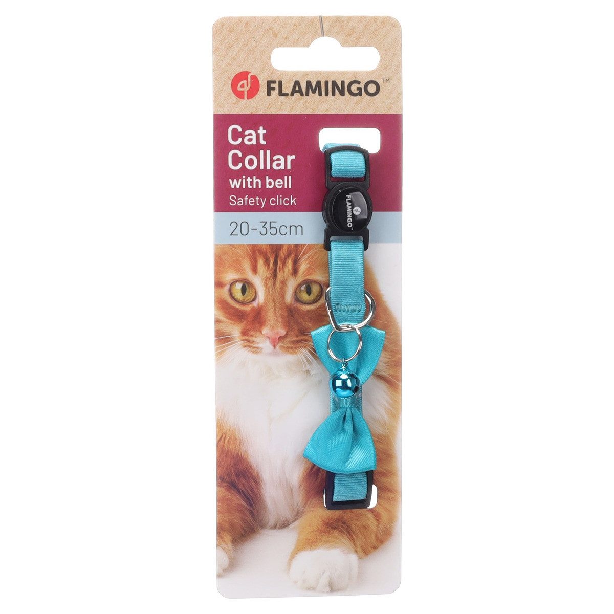 Flamingo Katzen-Halsband Katzen Halsband mit Schleife Castor türkis