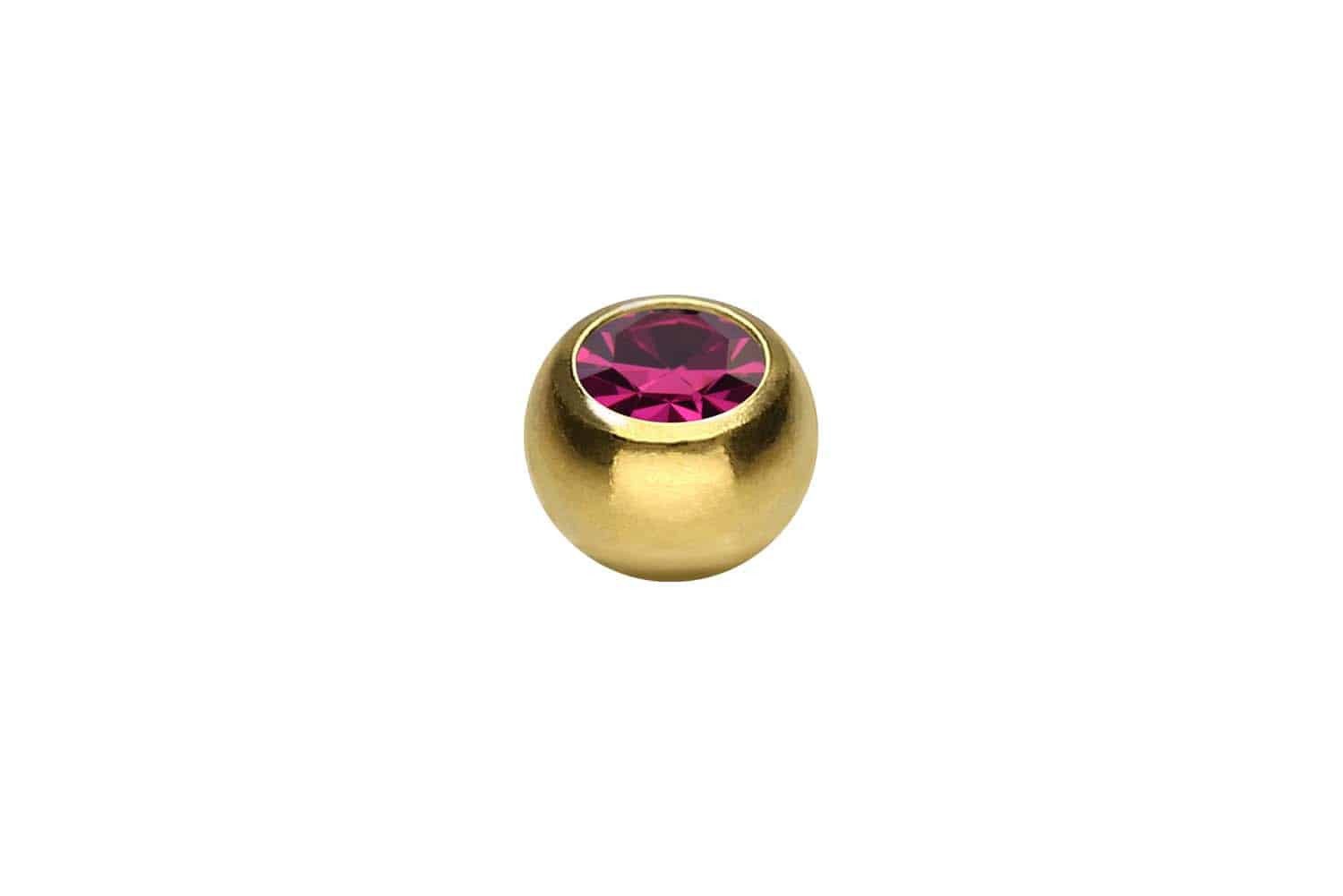 PIERCINGLINE Piercing-Set Chirurgenstahl Schraubkugel KRISTALL (Schraub-Aufsätze, 1-tlg)