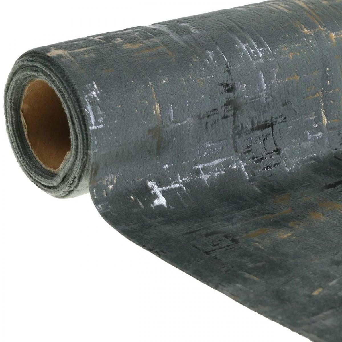 F. Stumpf GmbH Tischläufer Tischläufer Grau Tischdeko Band Polyester Glanz L250cm B20cm