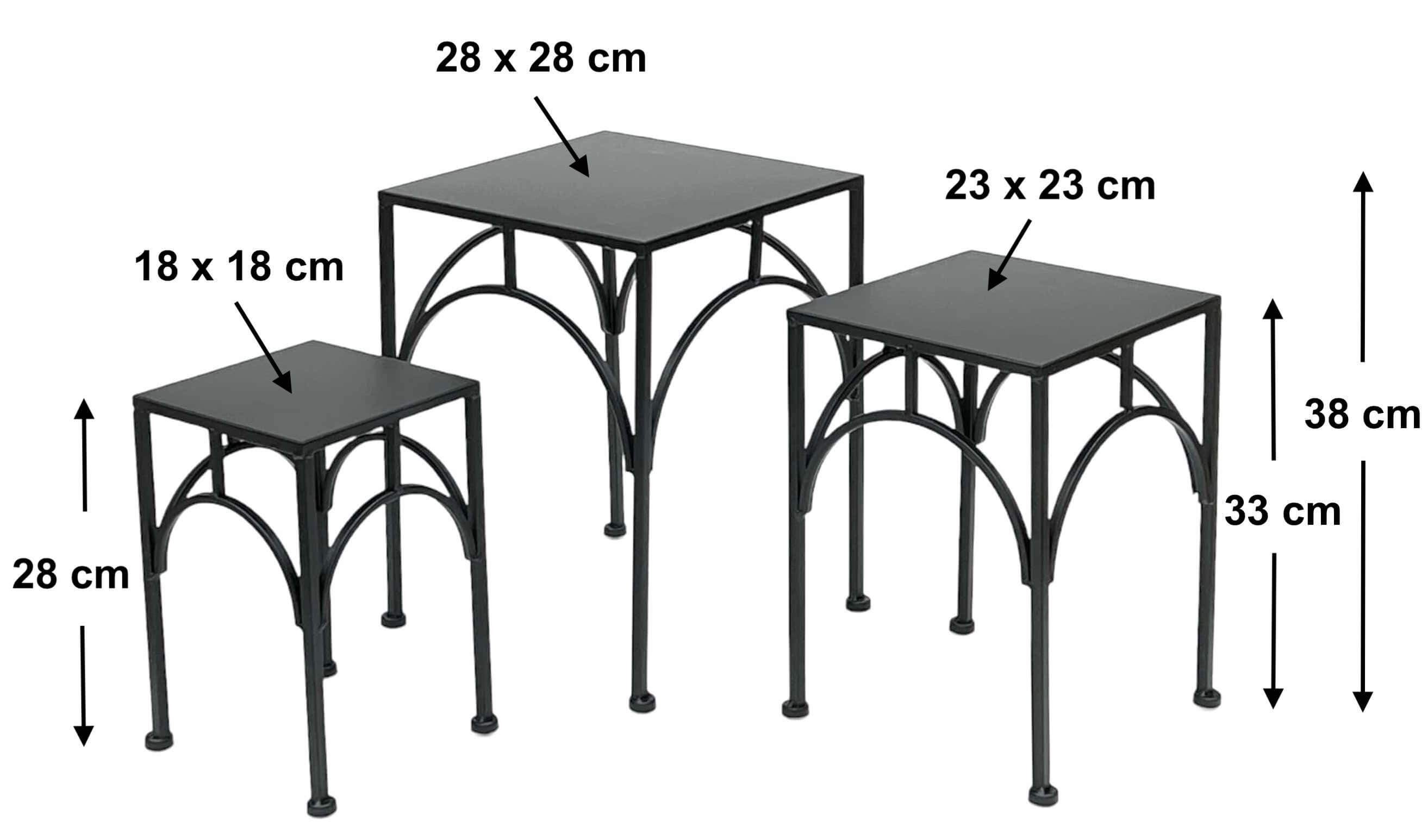 Metall 3er Blumenhocker 96449 DanDiBo Set Blumenhocker Pflanzenständer Blumenständer