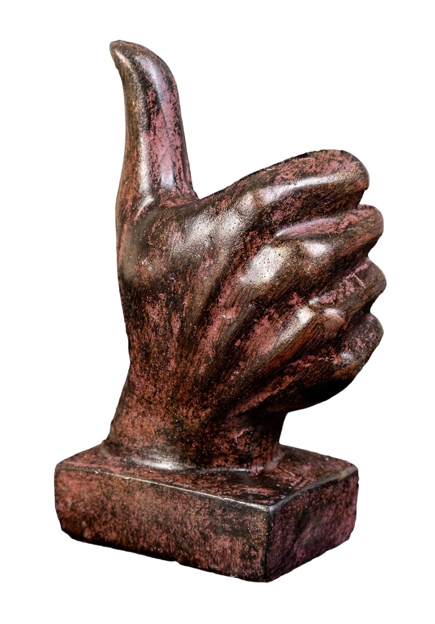Dekofigur IDYL Moderne Skulptur Figur Resin "Daumen hoch"
