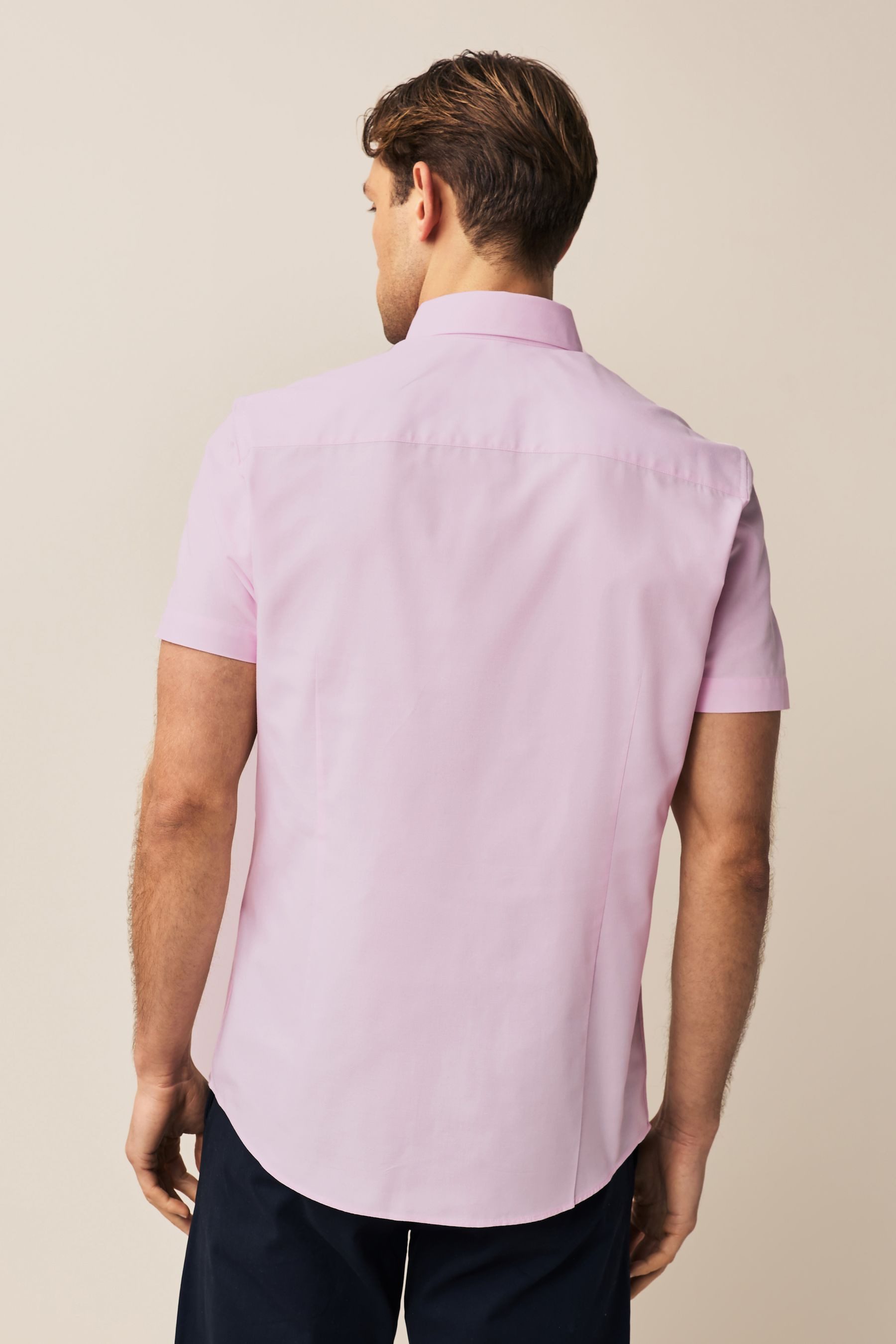 Next Kurzarmhemd Bügelleichtes Regular Fit Button-down-Oxfordhemd günstig online kaufen