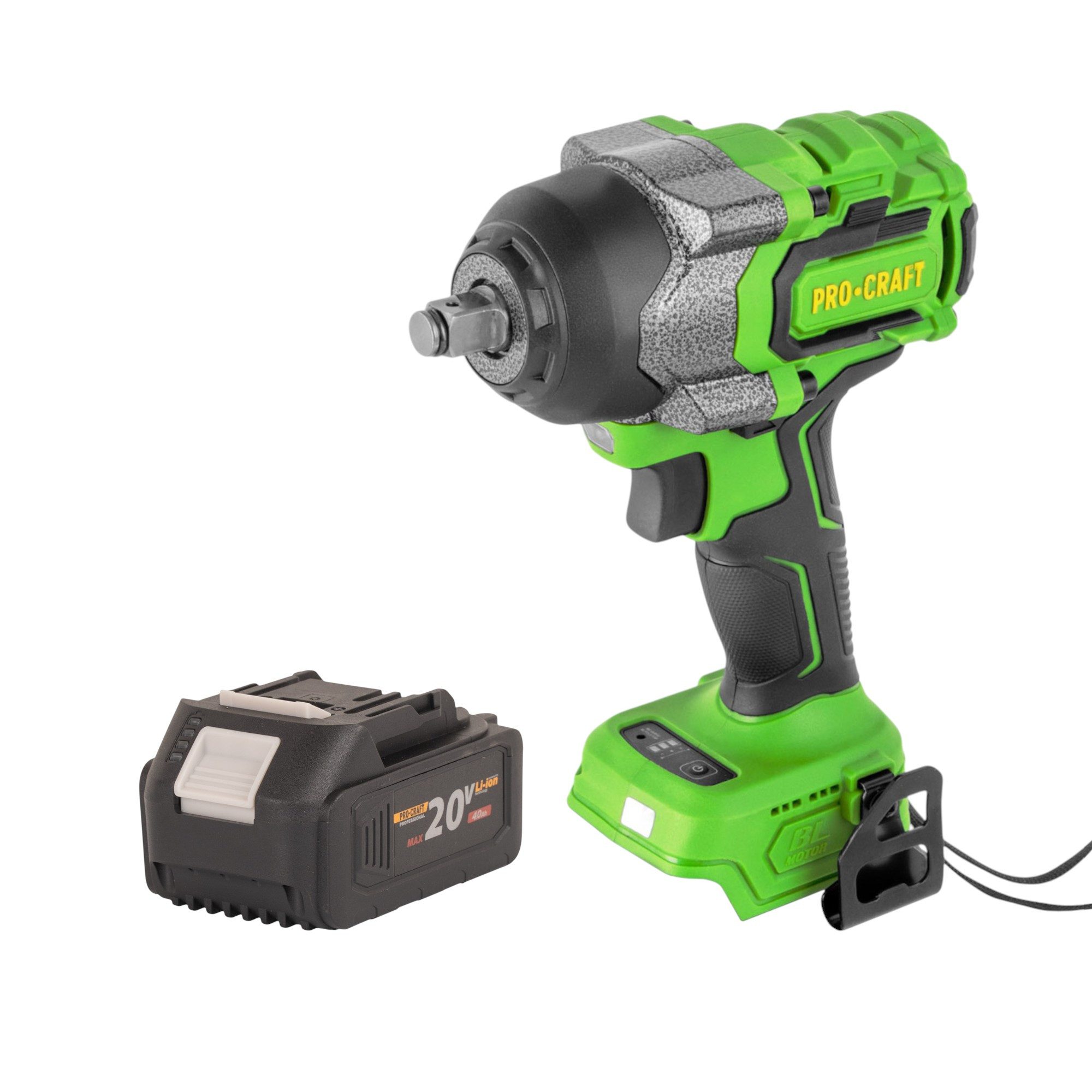 PRO CRAFT Akku-Schlagschrauber PWA36bb 20 V 850 Nm 1/2" Brushless + 1x Akku 4,0 Ah - ohne Ladegerät