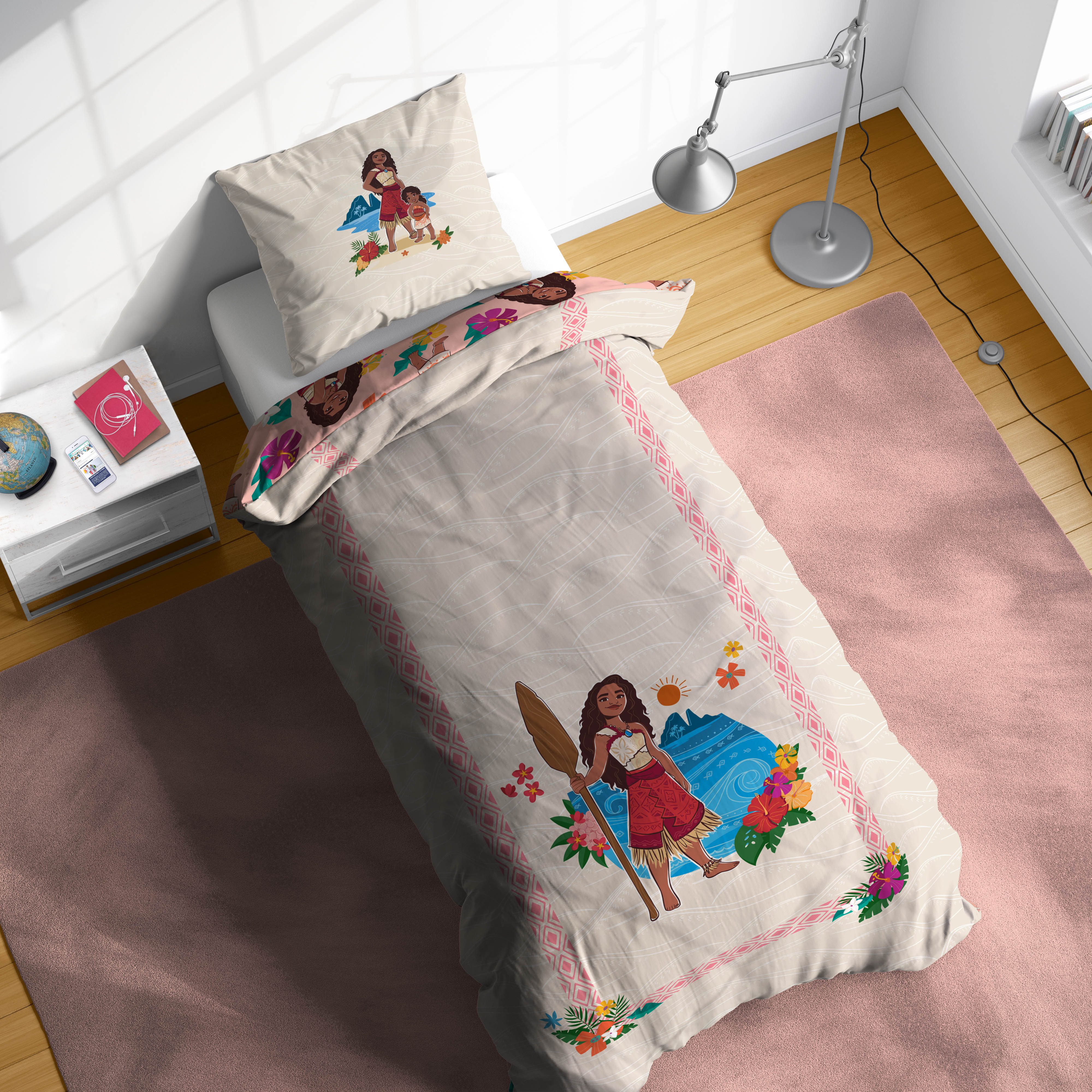 Disney Kinderbettwäsche Moana Back Together, Linon, 2 teilig, 100% Baumwolle