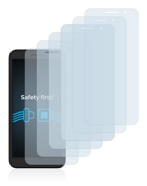 Savvies Schutzfolie für Vodafone Smart E9, Displayschutzfolie, 6 Stück, Folie klar