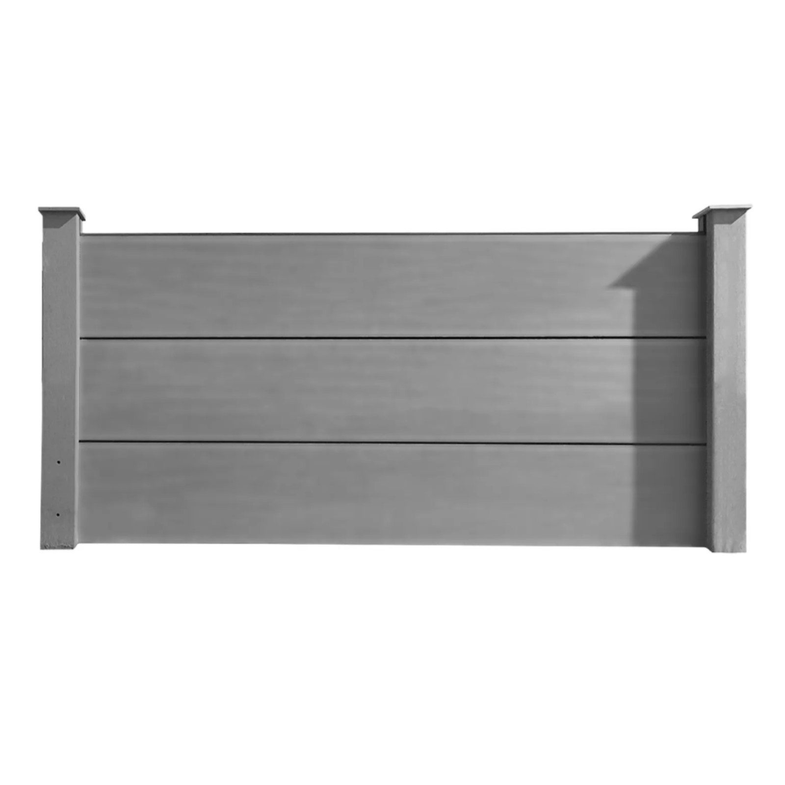 HORI Zaun HORI WPC Sichtschutzzaun Stecksystem, Gartenzaun witterungsbeständig, Robuster Gartenzaun, Modernes Lamellenzaun, Langlebiger Sichtschutz