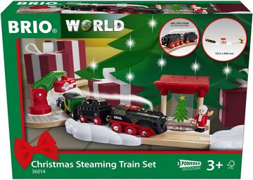 BRIO® Spielzeug-Eisenbahn »BRIO® WORLD, Batterie-Dampflok Weihnachts-Set«, (Set), FSC®- schützt Wald - weltweit