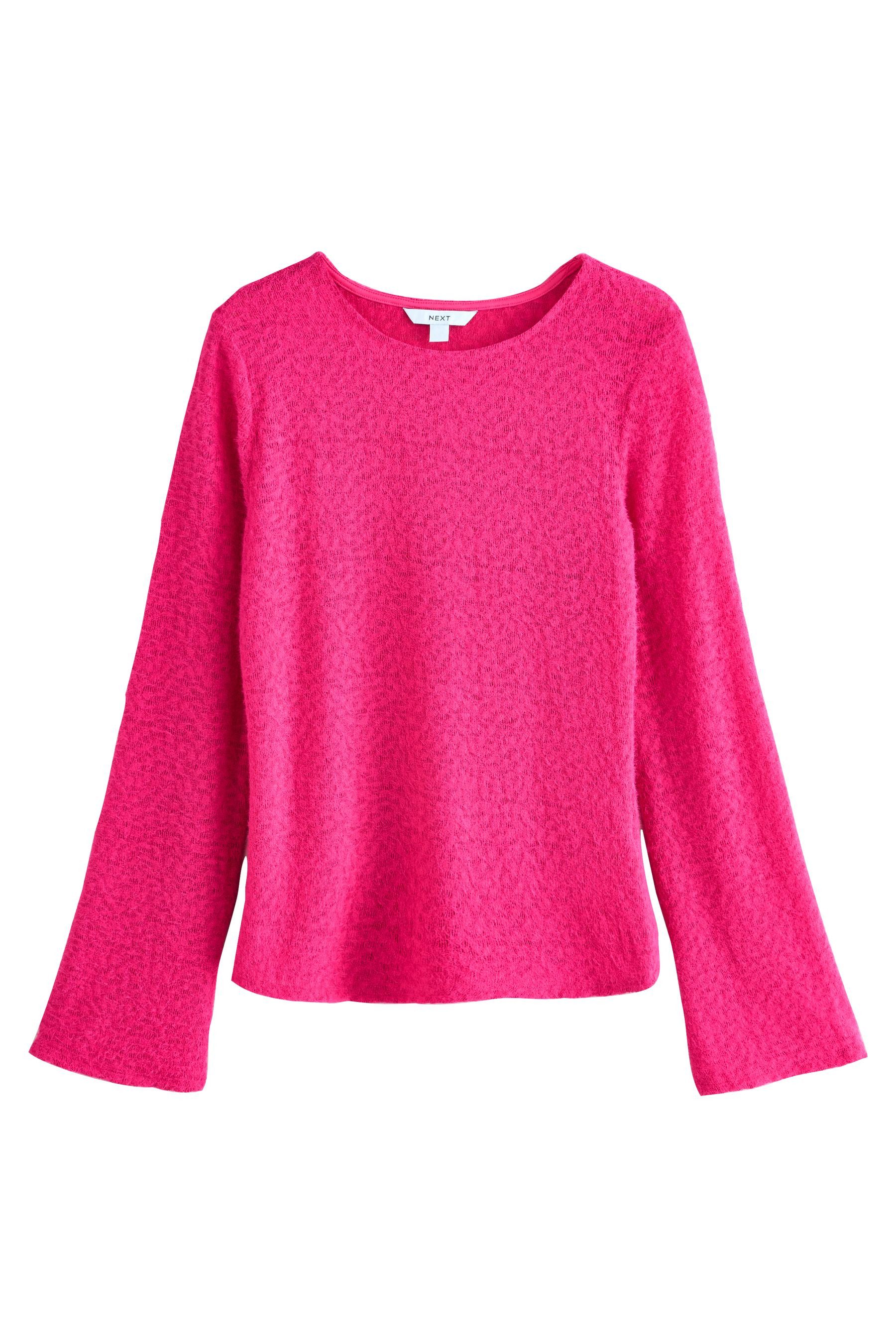 Next Rundhalspullover Flauschiger, langärmeliger Rundhalspullover (1-tlg) günstig online kaufen