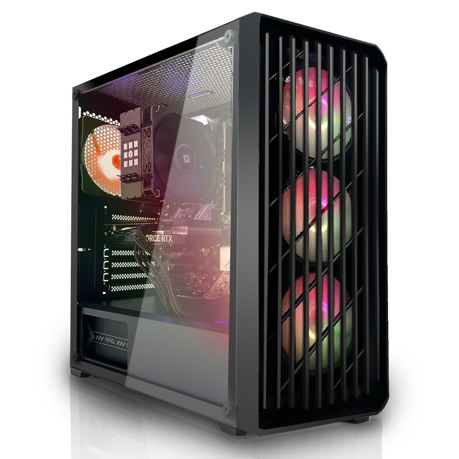 SYSTEMTREFF Basic Gaming-PC (AMD Ryzen 5 5655G, RX Vega 7, 32 GB RAM, 1000 GB SSD, Luftkühlung)
