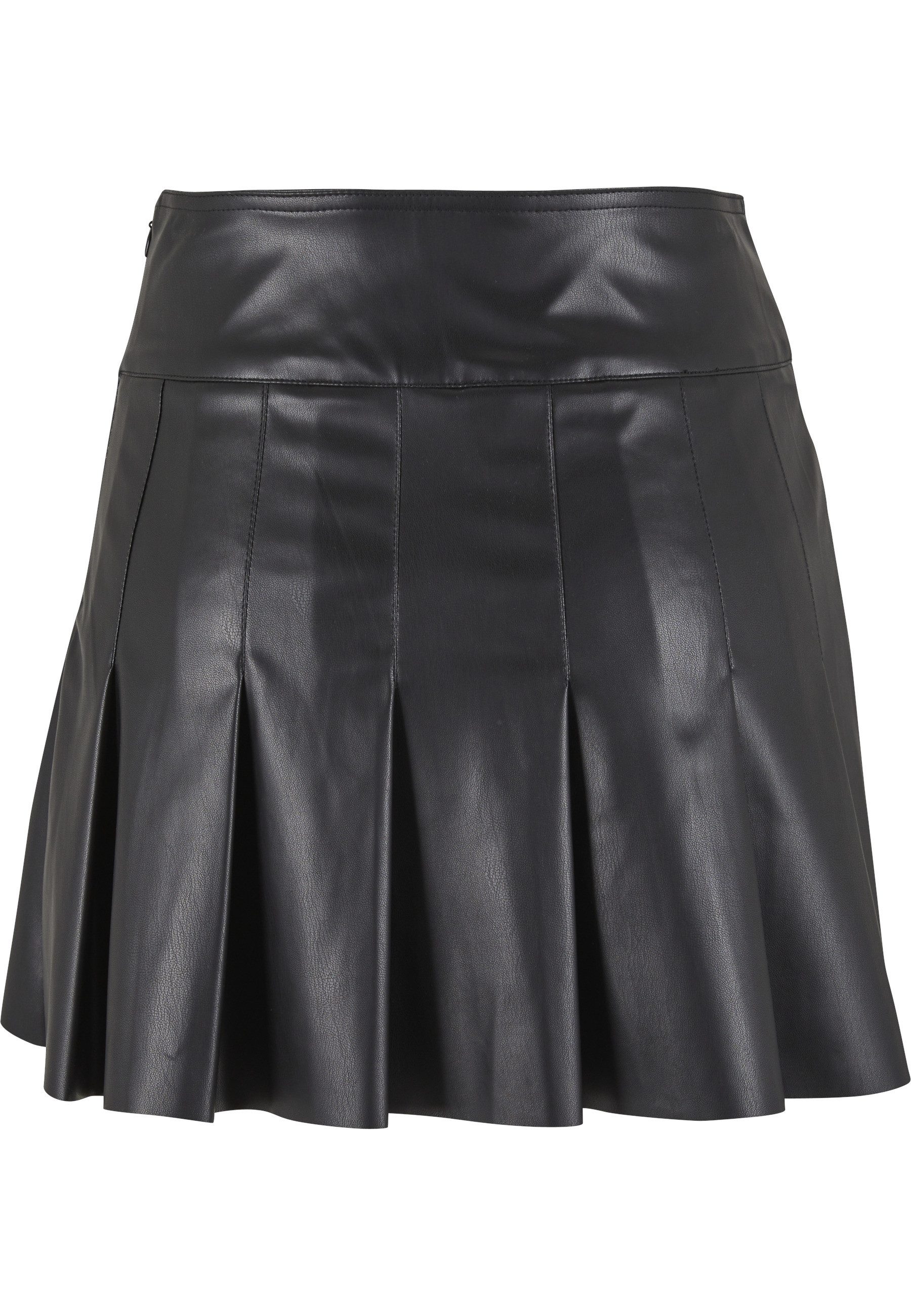 URBAN CLASSICS Sommerrock Urban Classics Ladies Synthetic Leather Pleated Skirt (1-tlg)