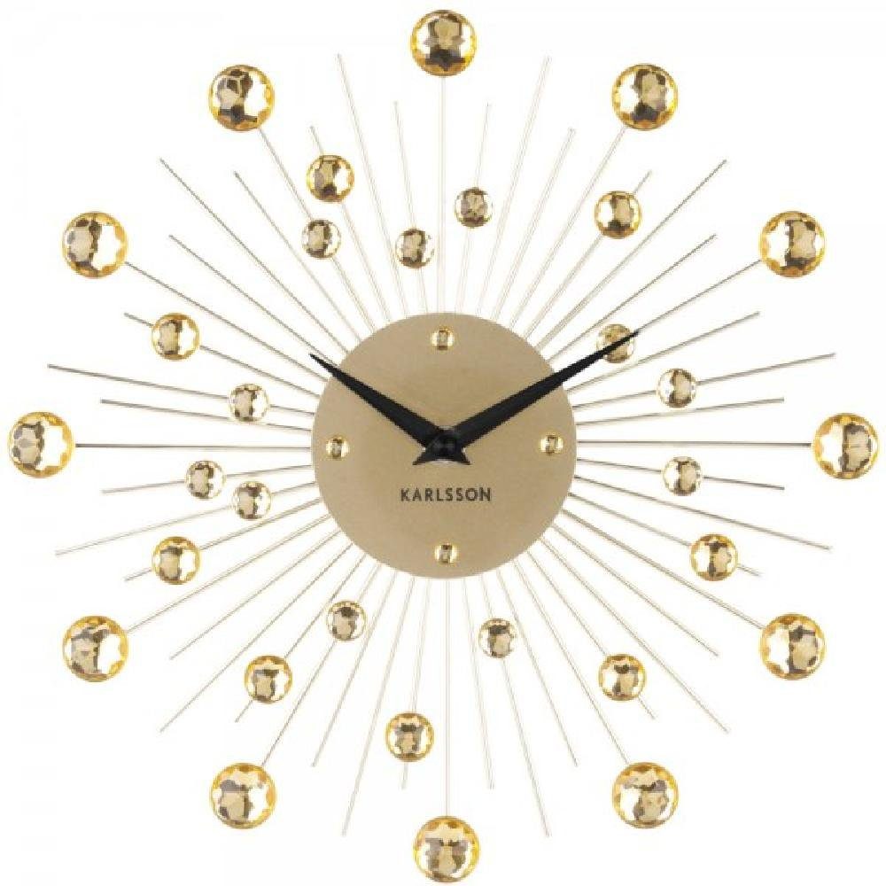 Uhr (30cm) Wanduhr Karlsson Crystal Sunburst