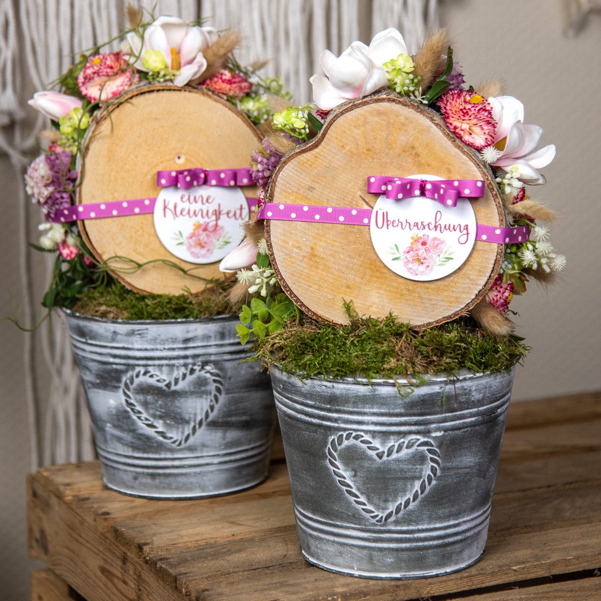 Viana Übertopf Blumentopf Shabby Chic Metall günstig online kaufen