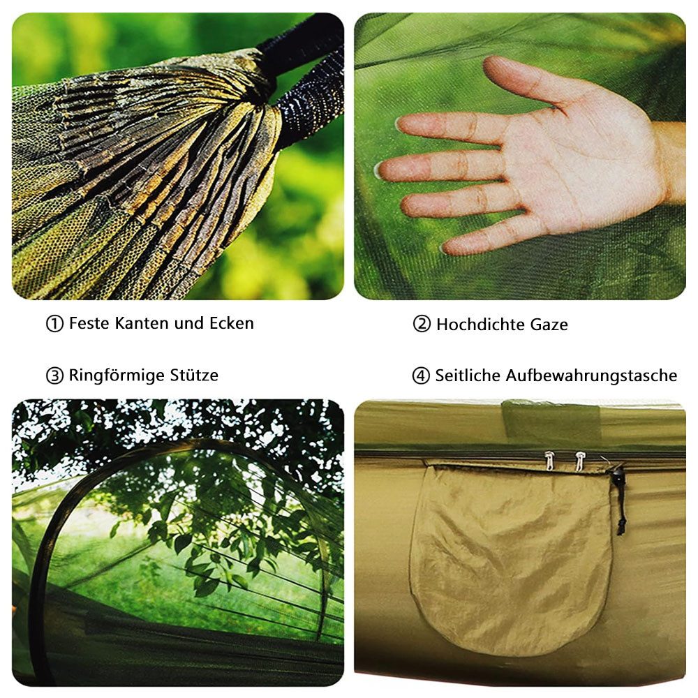 TUWENA Hängematte Camping Hängematte mit Moskitonetz,Ultra-Light Reisecamping Hängematte