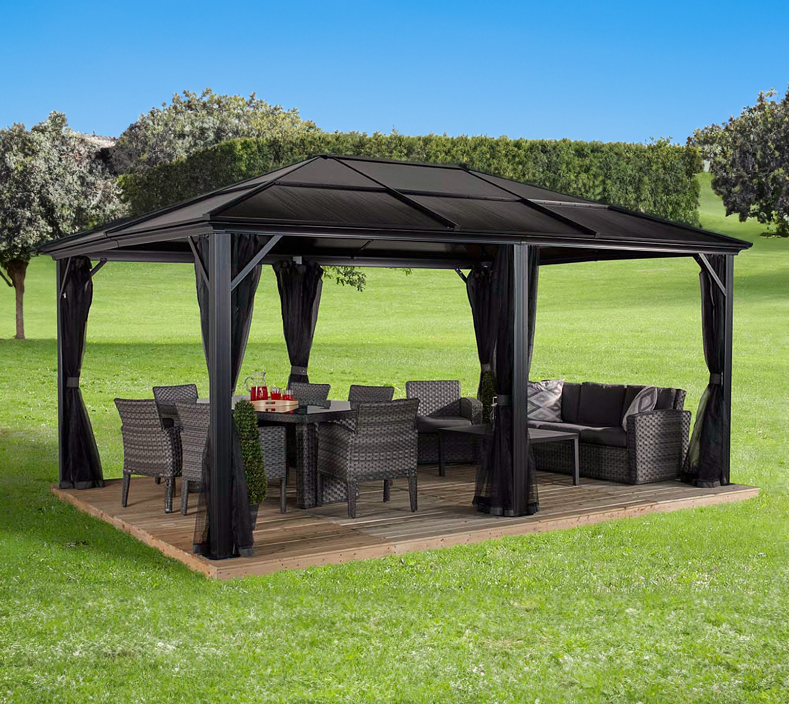 Sojag Pavillon Gazebo Meridien, (Set), BxT: günstig online kaufen