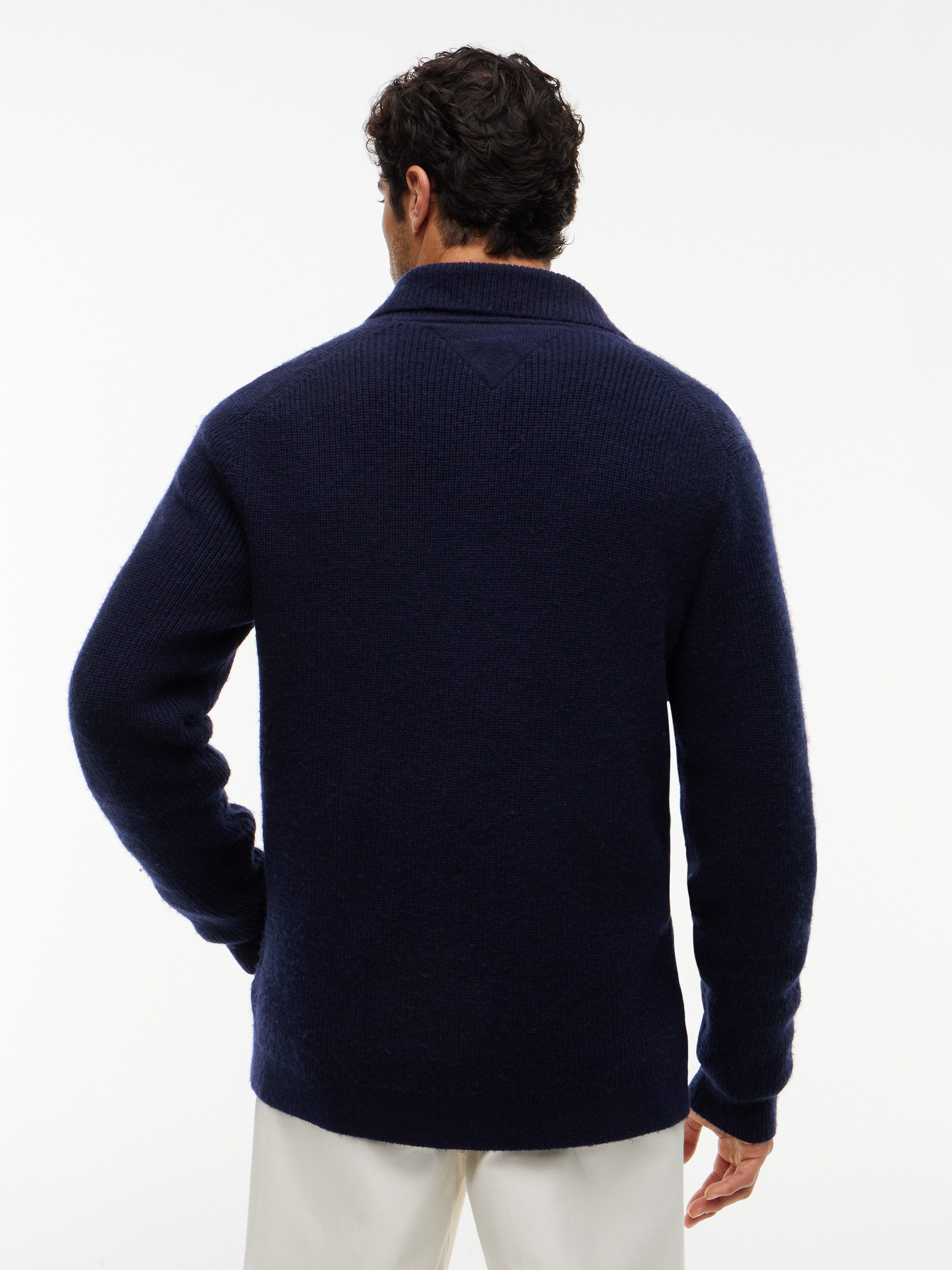 Tommy Hilfiger Cardigan NY KNITTED CARDIGAN im Sakko-Optik, normale Passform