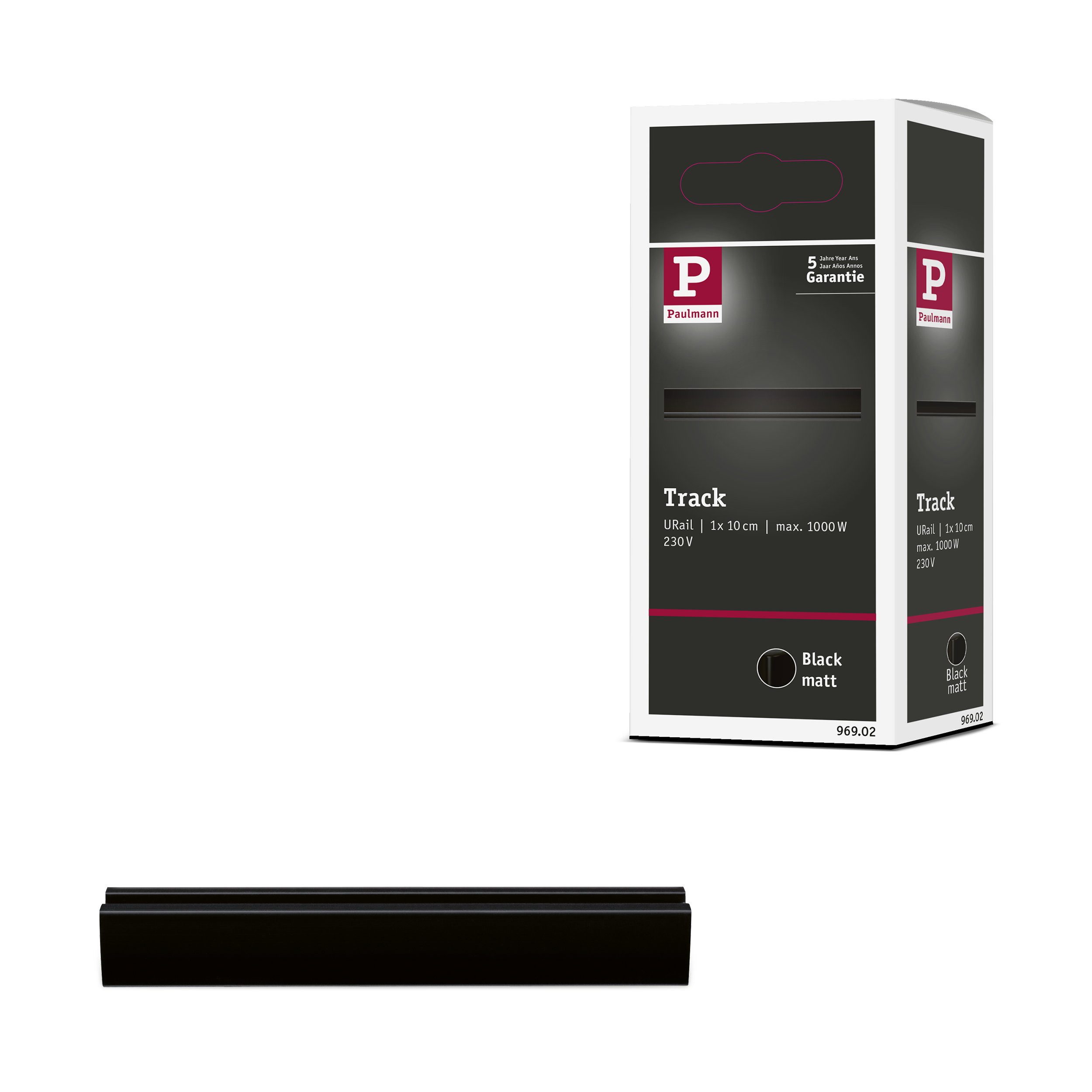 Paulmann Schienensystem-Leuchten URail Schiene 10 cm 230V Schwarz matt