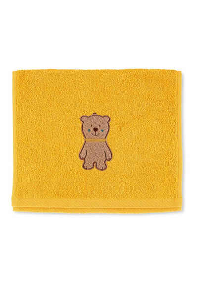 Sterntaler® Handtücher Kinderhandtuch Ben, 100 % Baumwolle (1-St), Kinderhandtuch aus weichem Frottee, Baby Badetuch mit süßen Stickerein