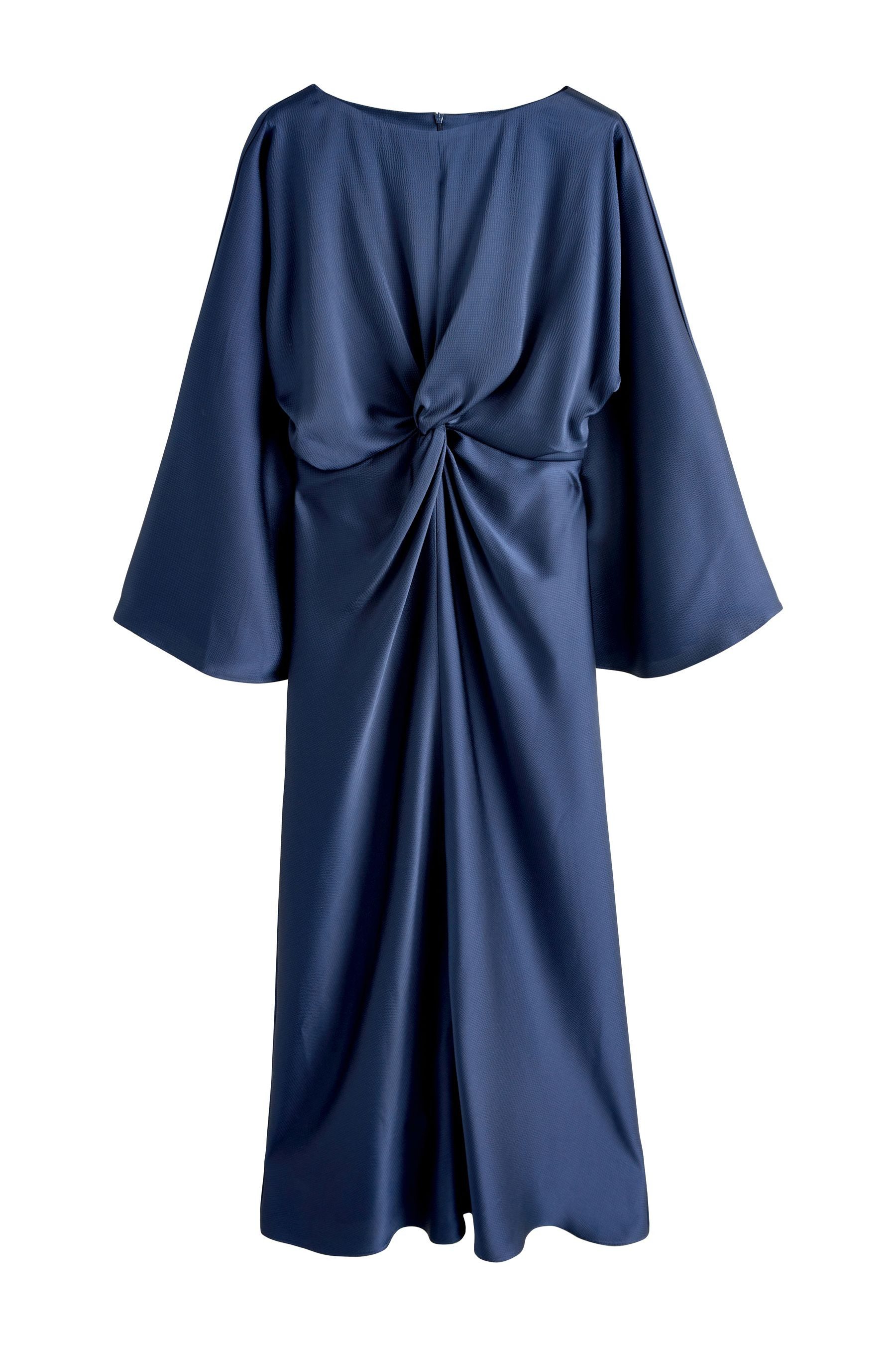 Next Maxikleid Strukturiertes Satin-Maxikleid mit Drehdetail (1-tlg) günstig online kaufen