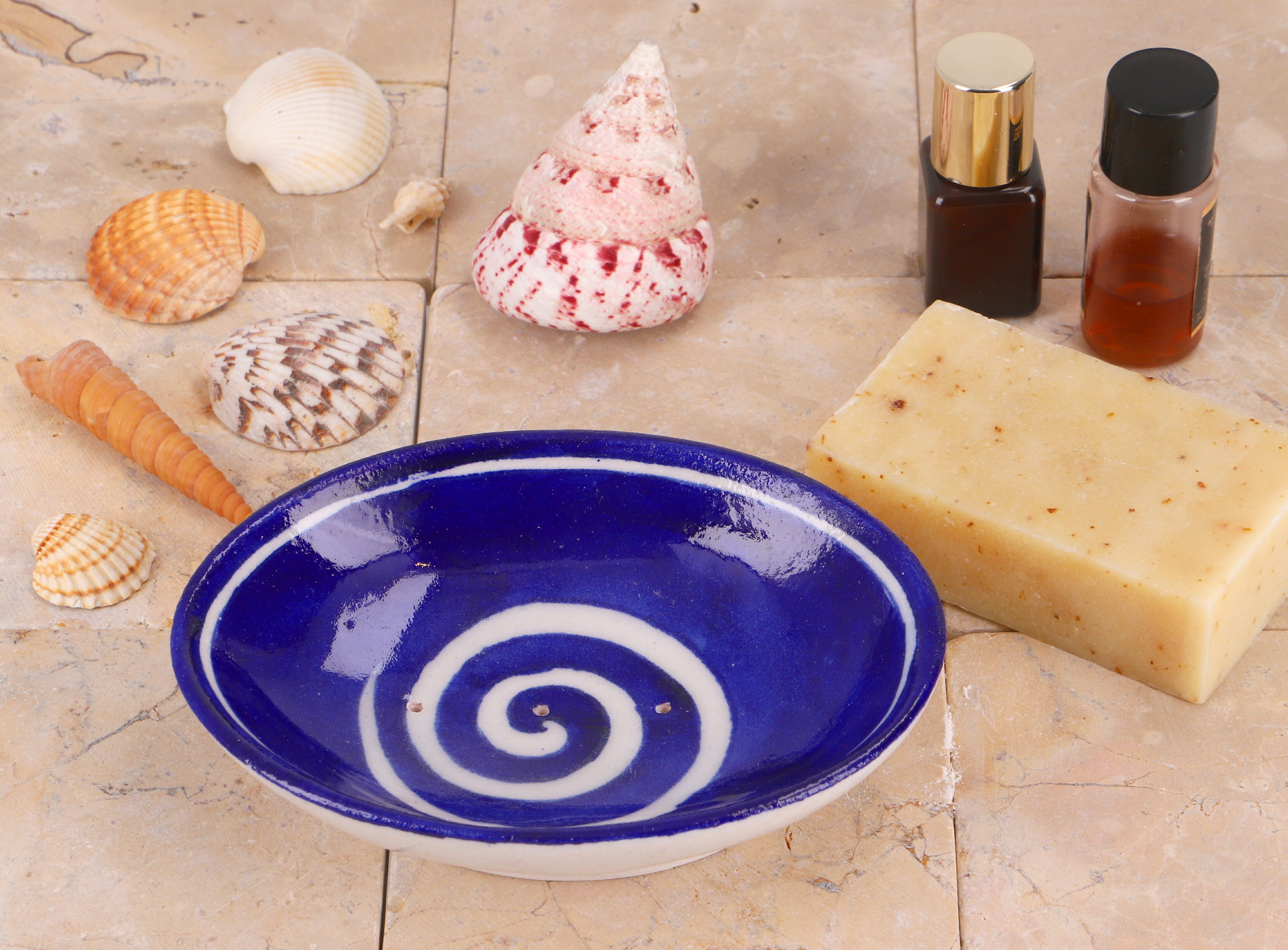 Guru-Shop Seifenablage Handbemalte Keramikseifenschale - Modell 2, Breite: günstig online kaufen