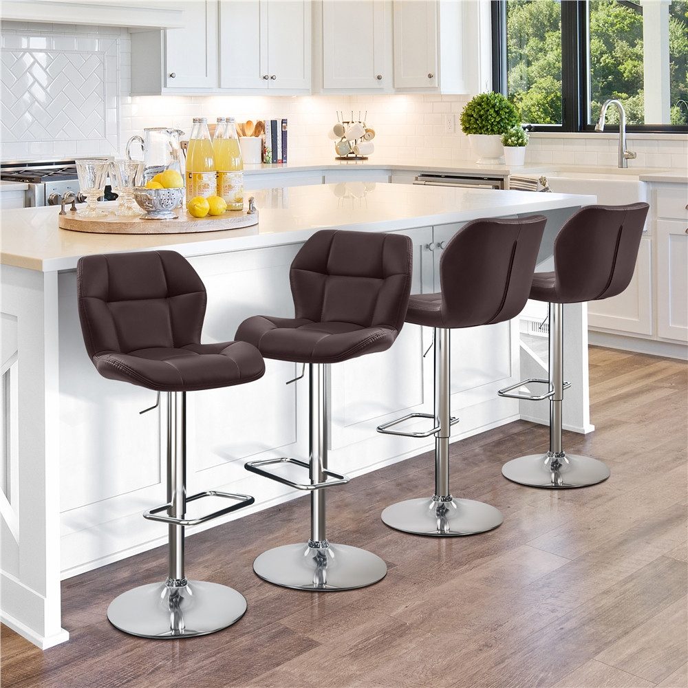 Yaheetech Barhocker 360° Drehbare Hocker mit Fußstütze (4 St), 1/2/4/6er-Se günstig online kaufen
