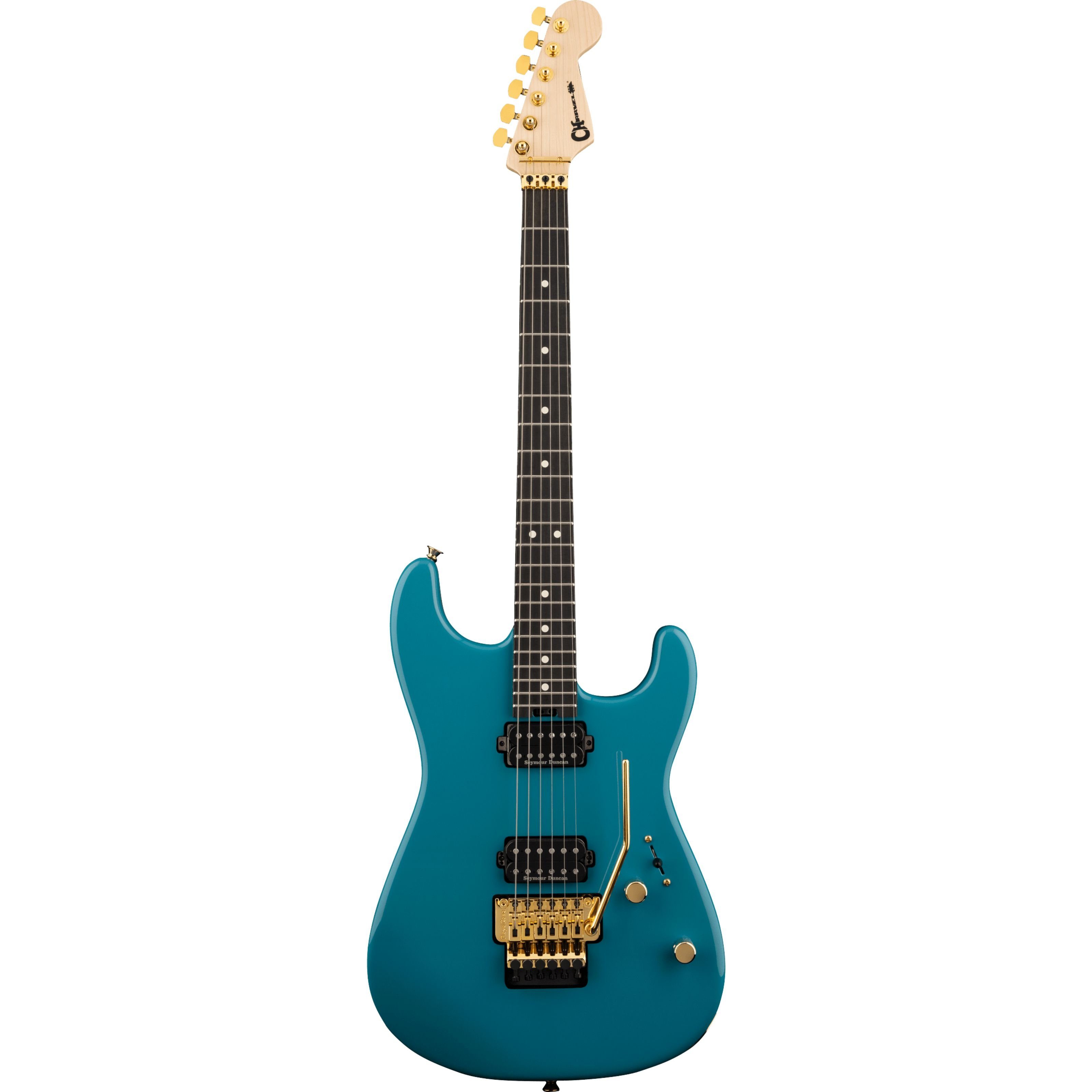 Charvel E-Gitarre 1 Style Miami Dimas E Spielzeug-Musikinstrument, FR HH Blue Pro-Mod - San