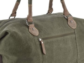 Greenburry Reisetasche Vintage Hemp, TravelBag, Weekender, Sporttasche, Hanf und Leder