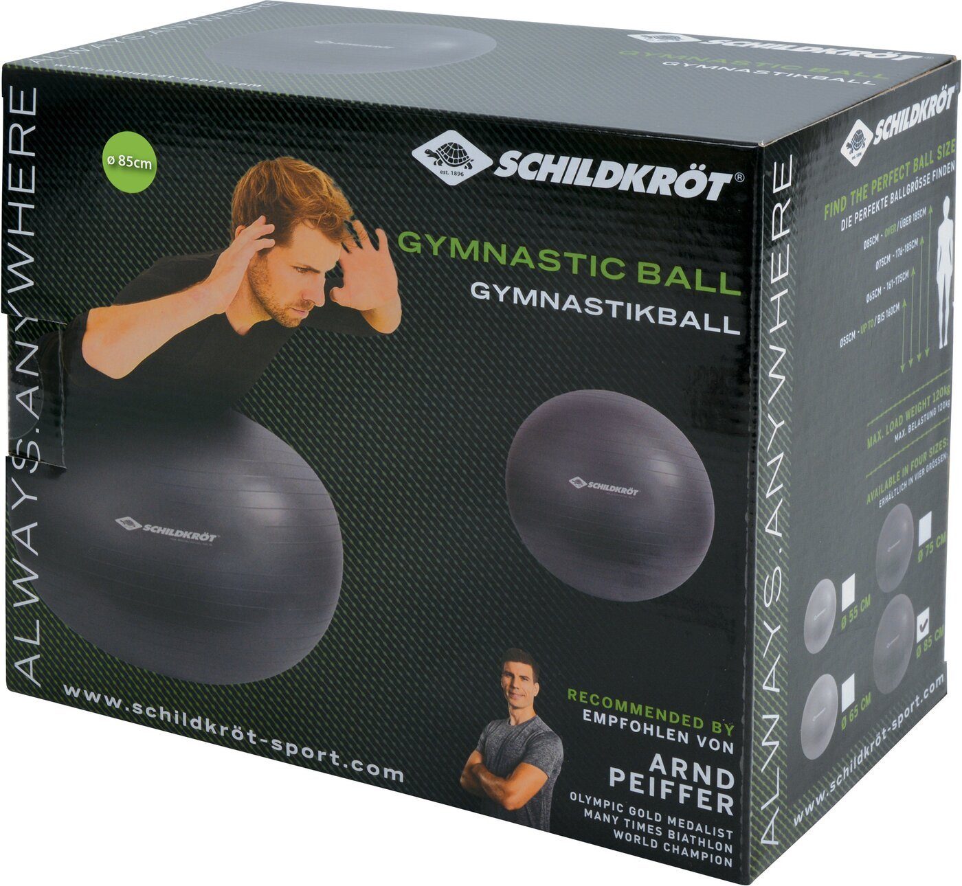 Gymnastikball GYMNASTIKBALL 85cm, (anthracite)