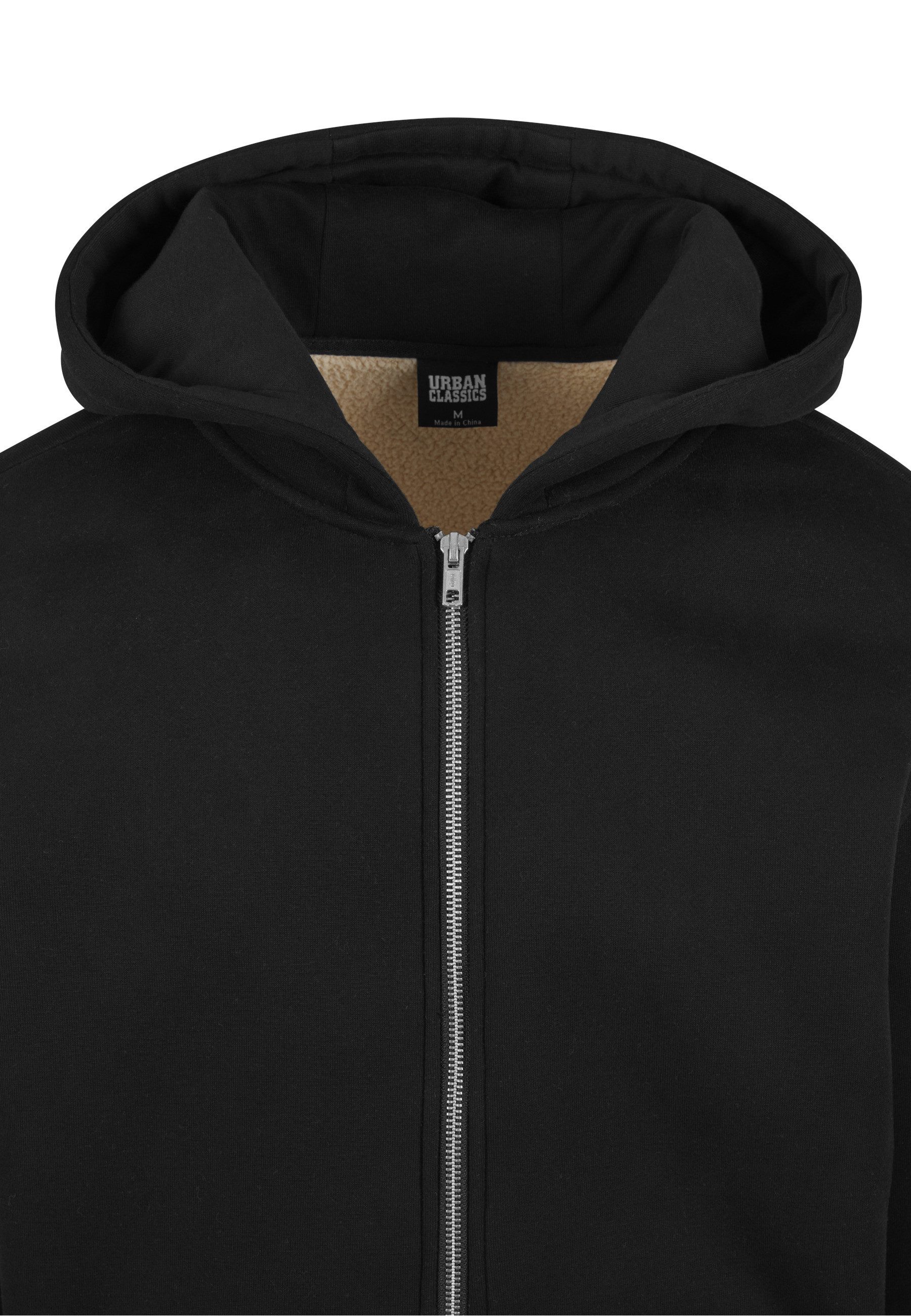 URBAN CLASSICS Kapuzenpullover Urban Classics Bonded Sherpa Zip Hoody (1-tlg)