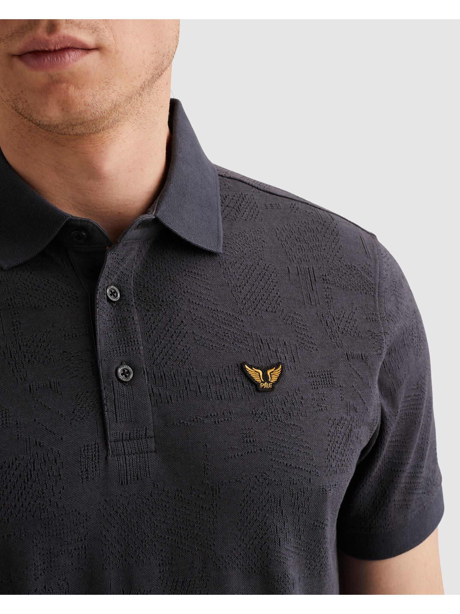 PME LEGEND Poloshirt polo jacquard jersey mit Logo Stickerei