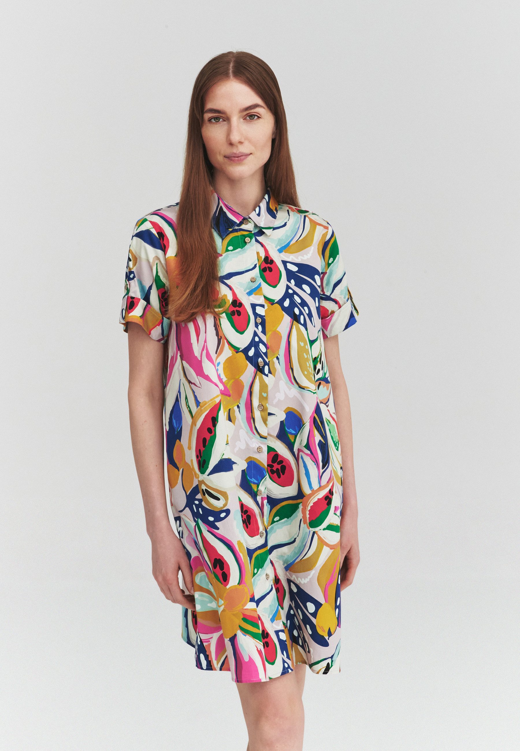 TATUUM Midikleid Hemdstil-Kleid Mit Originaldruck - Zelira Z