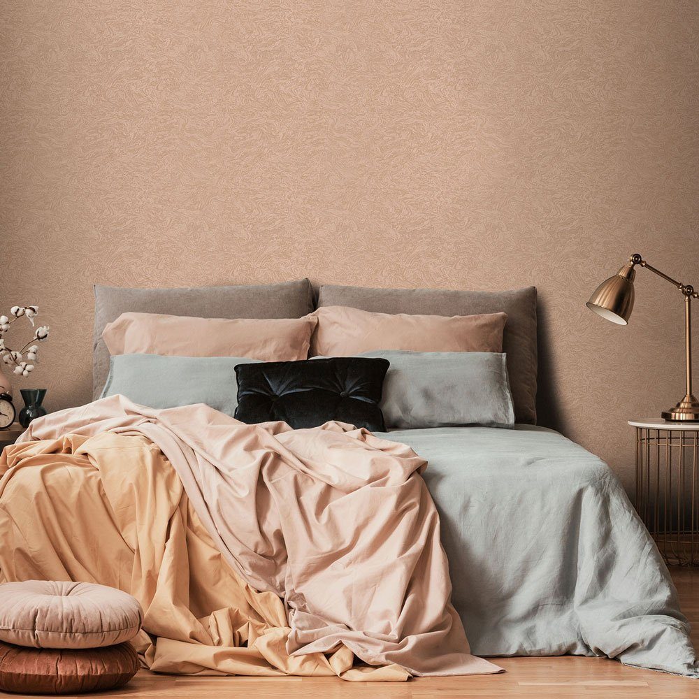 Erismann Vliestapete Abstrakt Marmor Braun Glitzer Elle Decoration 10330-48