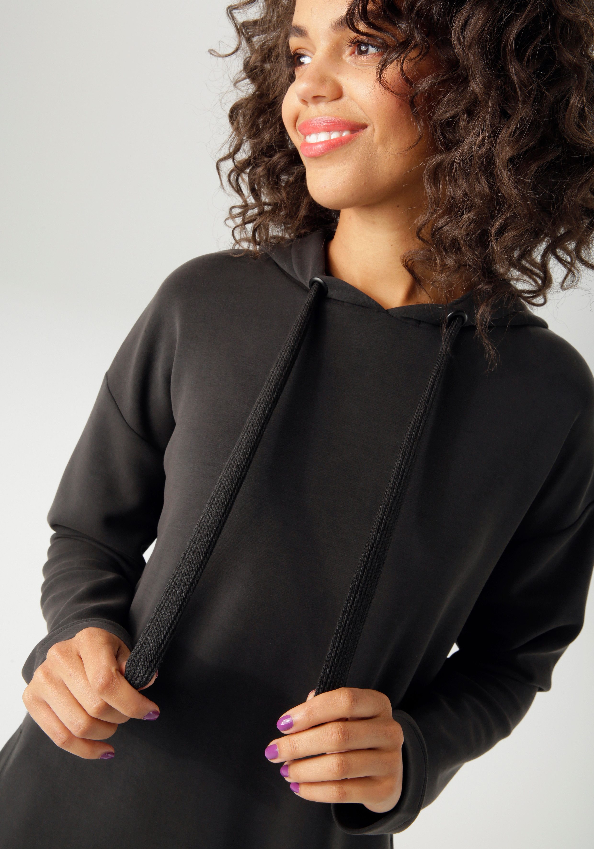 Aniston CASUAL Sweatshirt mit Bindeband an der Kapuze