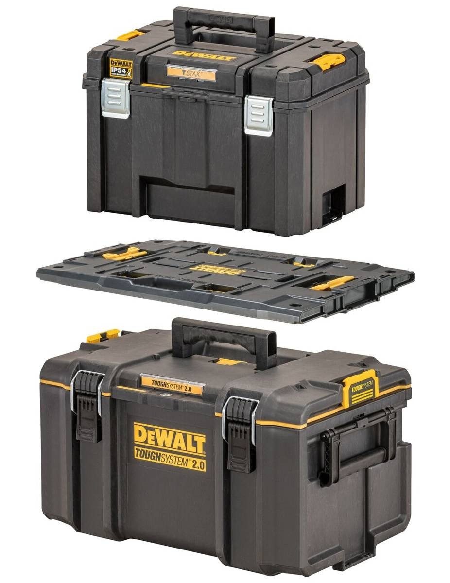 DeWalt Werkzeugkoffer Werkzeugkoffer DEWALT TSTAK VI 2.0 DWST83346-1 mit TOUGHSYSTEM DS300