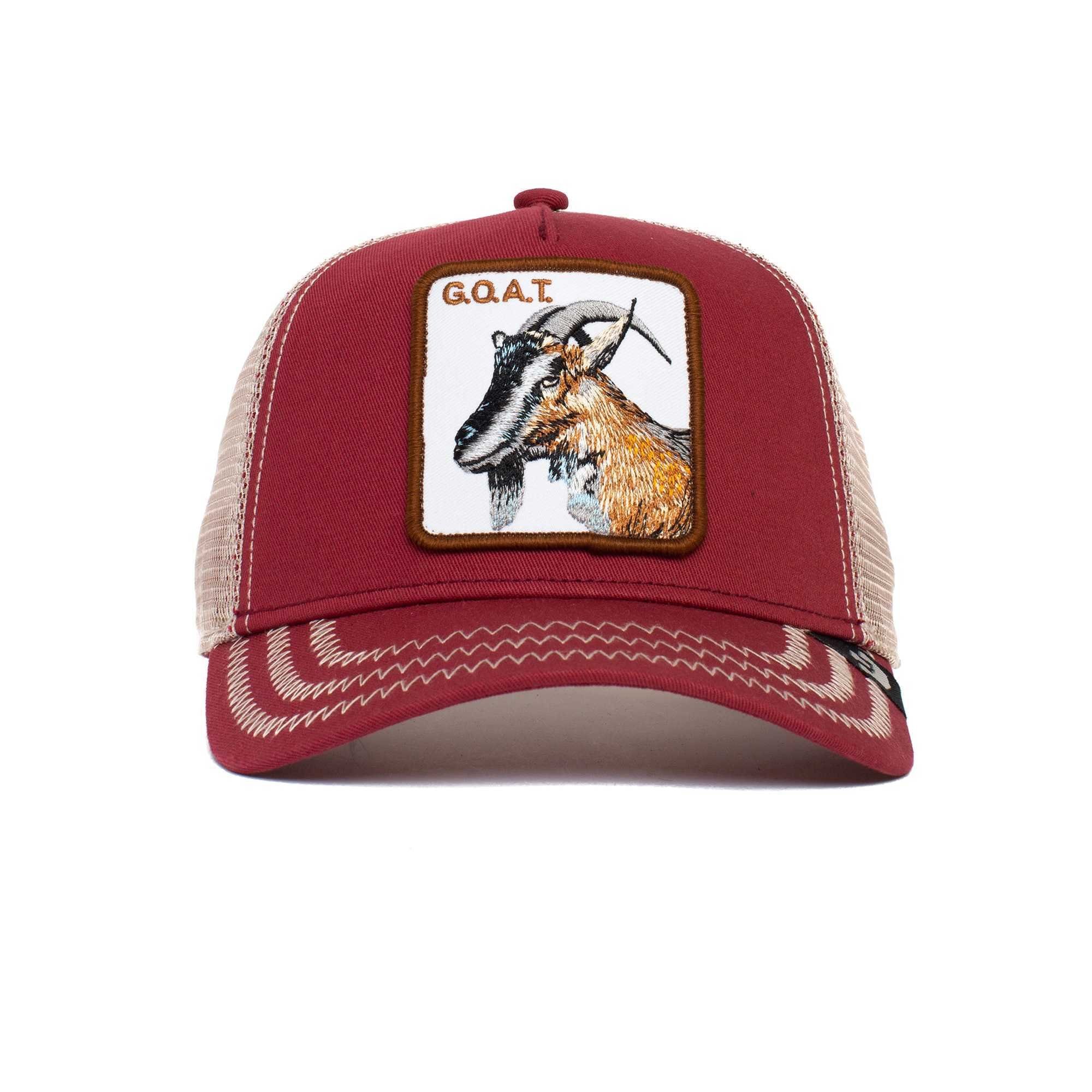 Kappe, Unisex Cap GOAT Baseball - Size Trucker Bros. The red Cap Frontpatch, One GOORIN