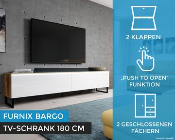 Furnix TV-Board BARGO TV-Schrank mit Metallfüßen OHNE LED, B180 x H34 x T32 cm
