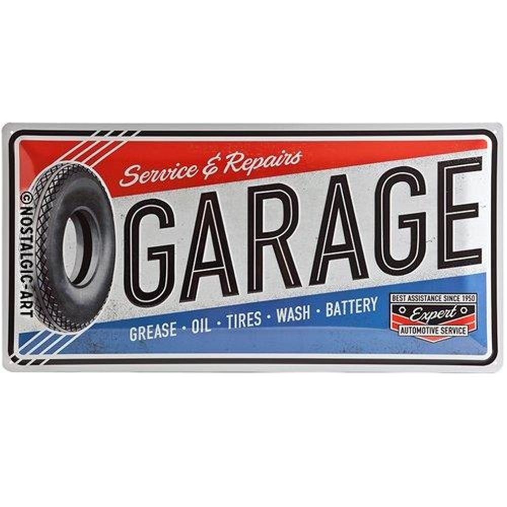 Nostalgic-Art Metallschild Blechschild 25 x 50cm - Best Garage - Garage