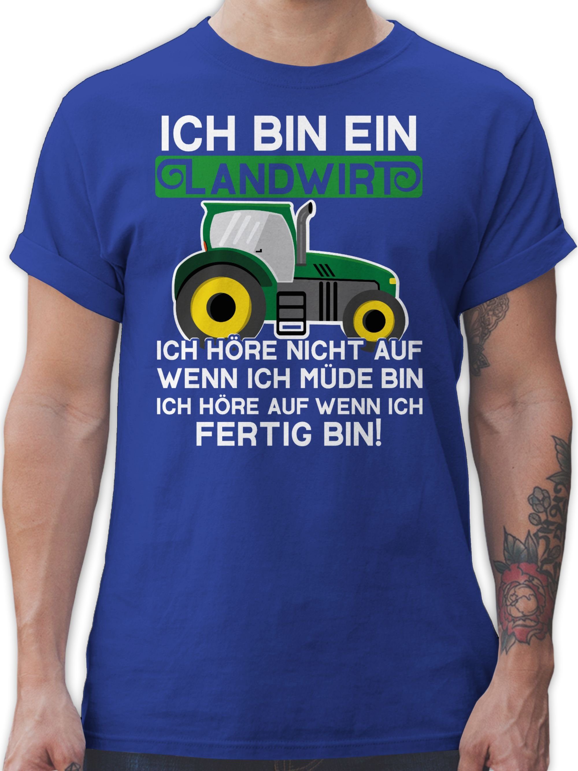 Shirtracer T-Shirt Ich bin ein Landwirt - Traktor weiß/grün Landwirt Geschenk Bauer 03 Royalblau