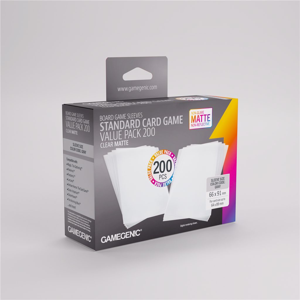 Gamegenic Sammelkarte Matte Sleeves Standard Card Game-Size Value Pack (200 Sleeves)