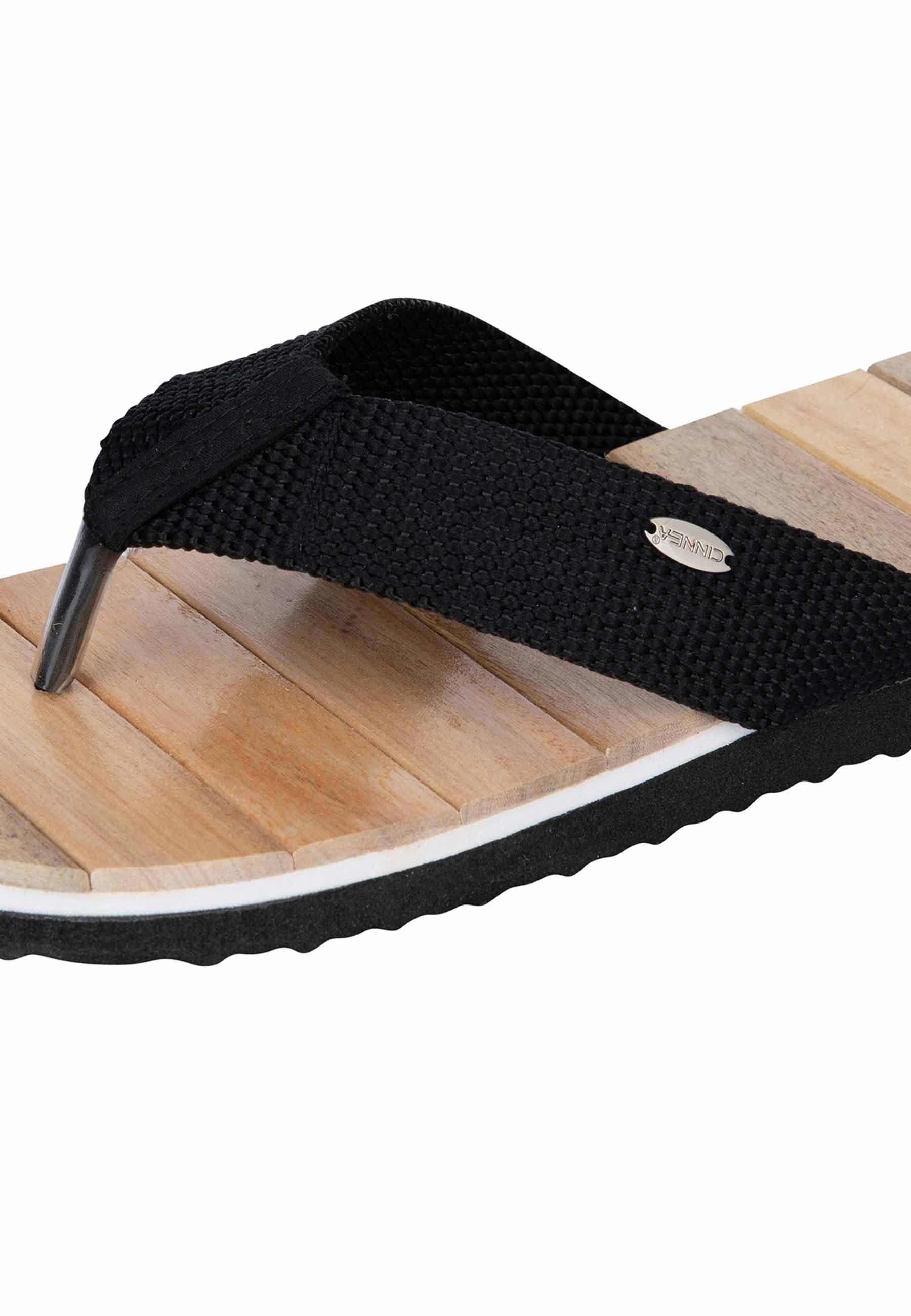 CINNEA SAUNA Badepantolette Wellness Sandalen aus Zimtholz für Damen und Herren