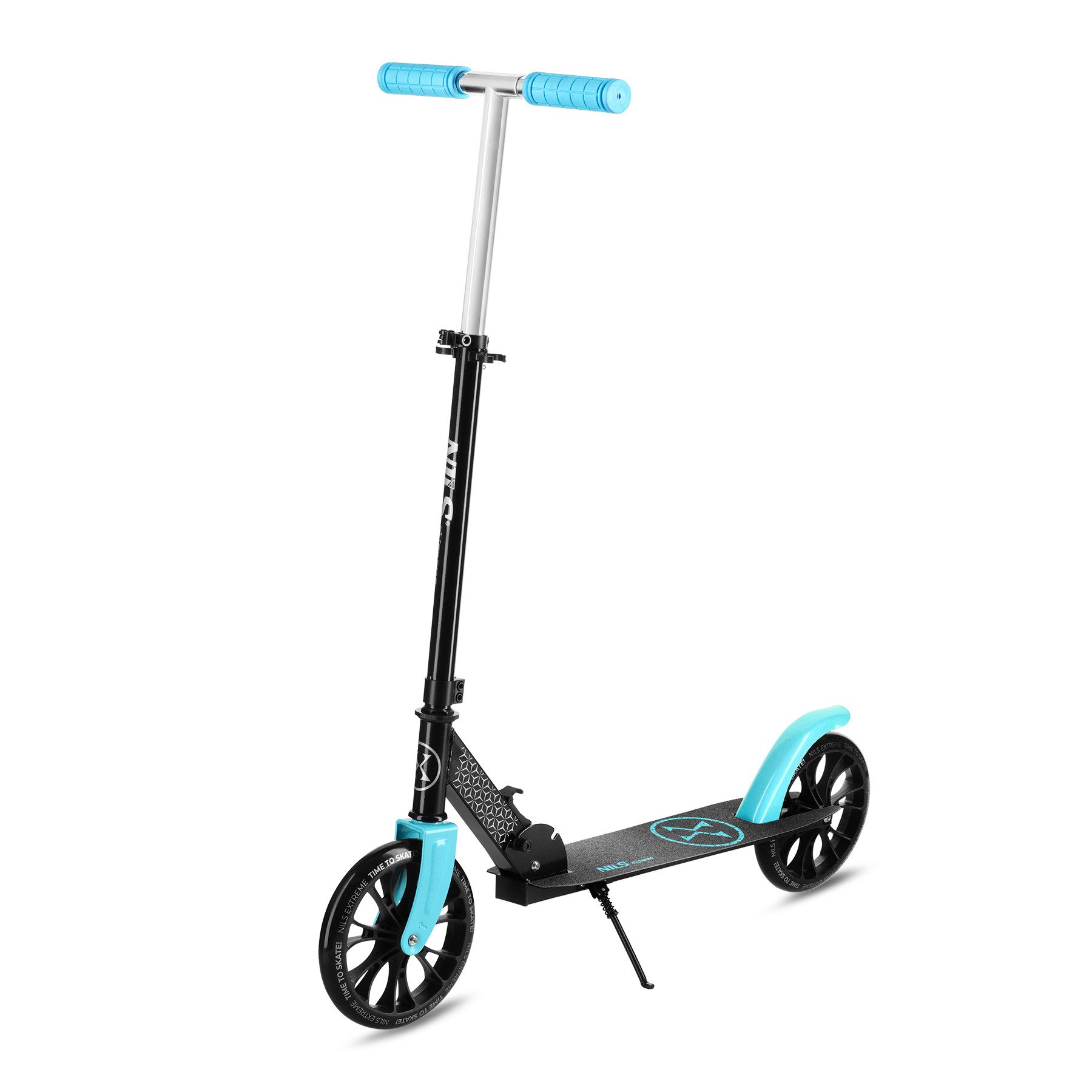 Tretroller Scooter Cityroller Kickroller XL Rollen blau schwarz