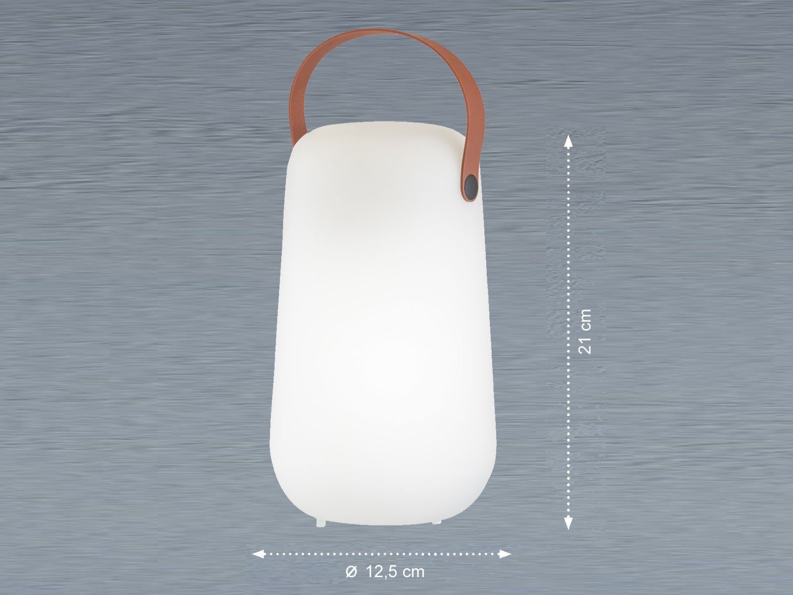 easy! BY FHL LED Außen-Tischleuchte, USB-Ladefunktion, LED fest integriert, Warmweiß, RGB Farbwechsler, 2er SET Outdoor ohne Strom-Kabel, Partybeleuchtung 21cm & 26cm klein