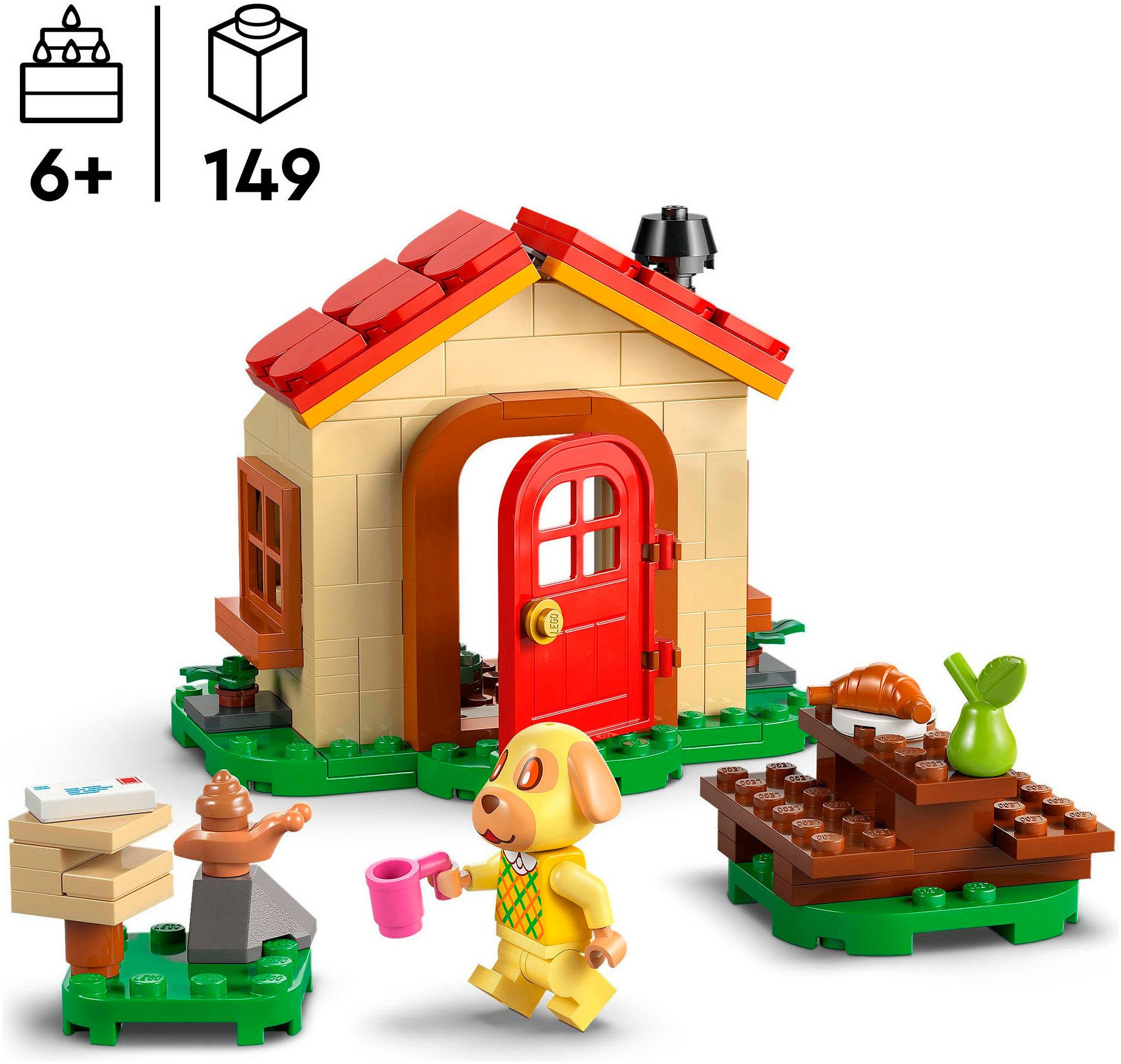 LEGO® Bienchens gemütliches Haus (77058), LEGO Animal Crossing Konstruktionsspielsteine, (149 St), Made in Europe