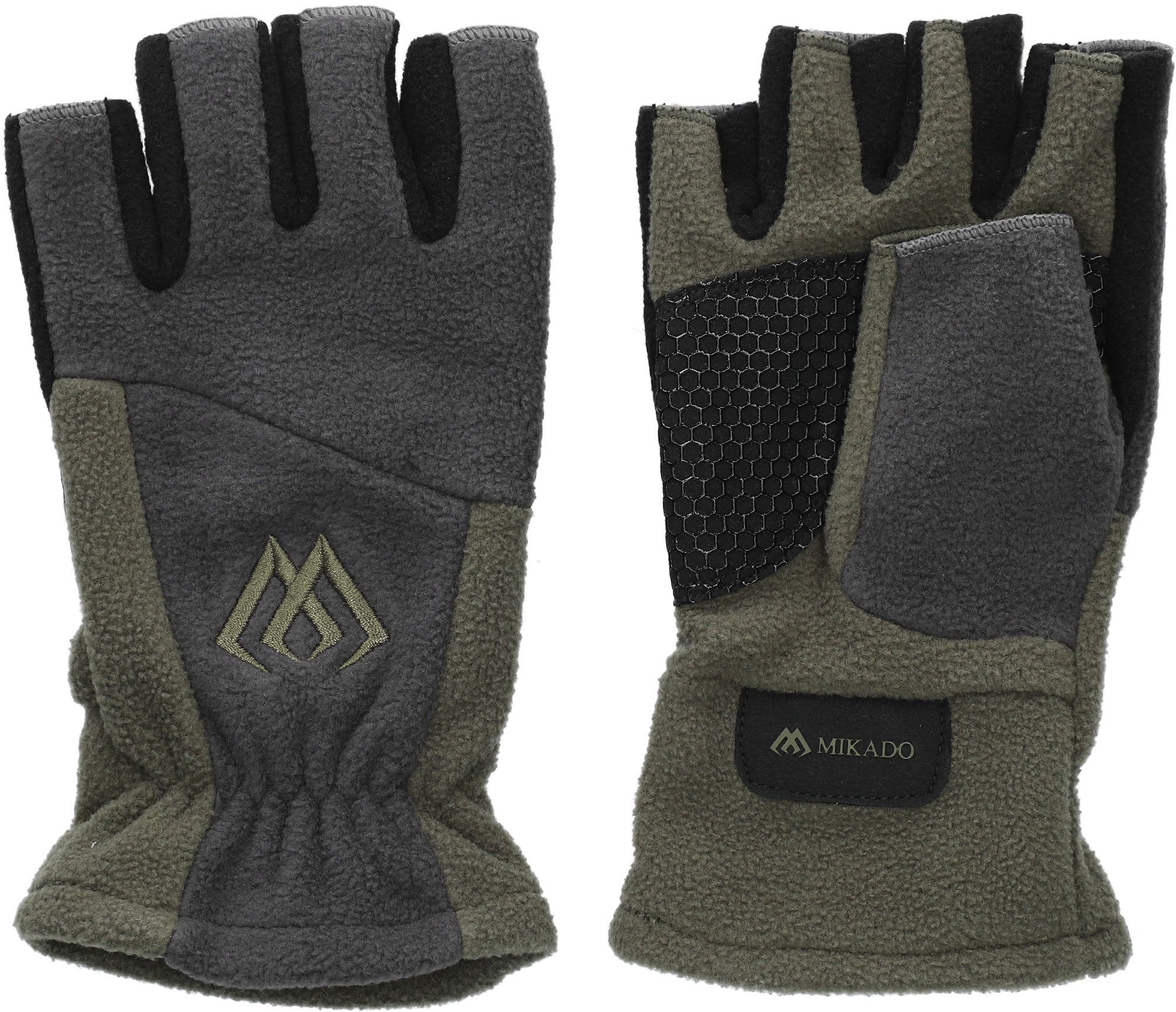 MIKADO Total Fishing Angelhandschuhe Fleece Перчатки ohne Finger - ver. Größen - Angeln - Freizeit