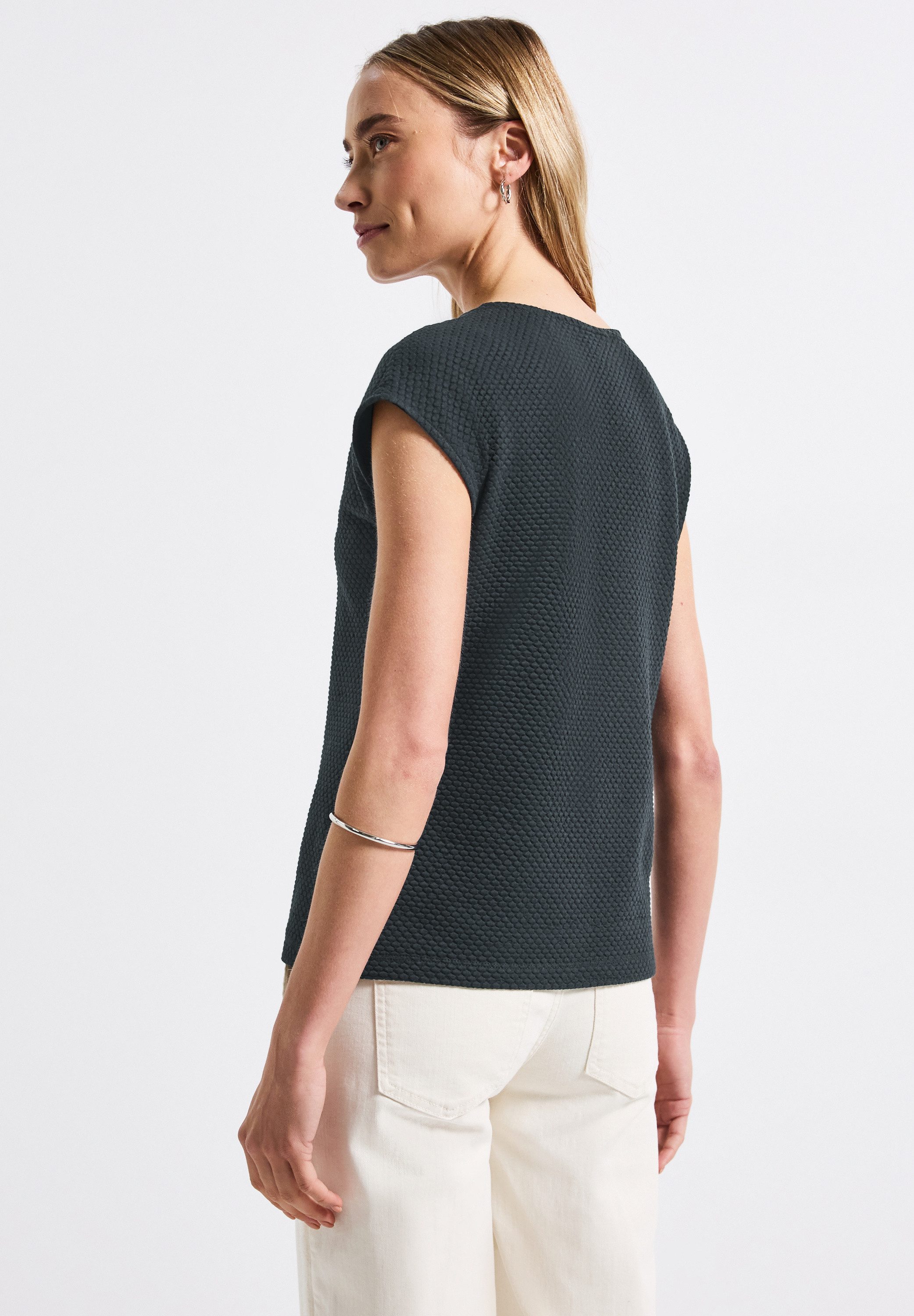 STREET ONE T-Shirt, aus softem Materialmix günstig online kaufen