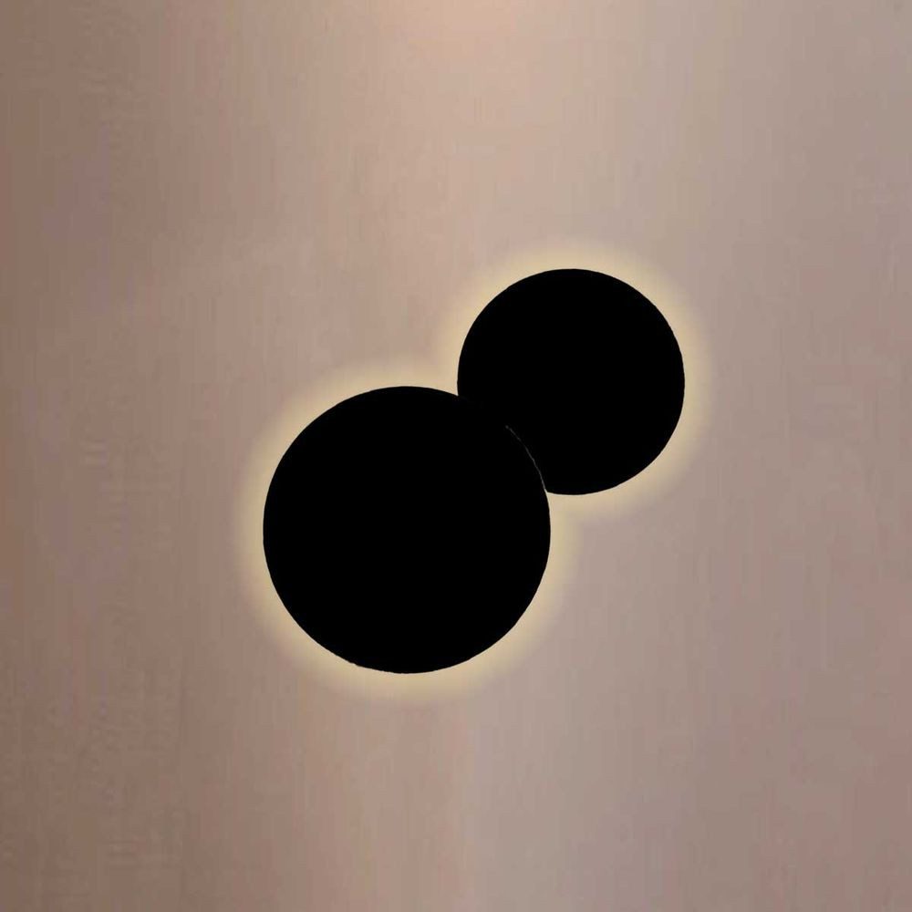 s.luce Wandleuchte Indirekte LED Wandleuchten Kombination Cloud Schwarz, Warmweiß