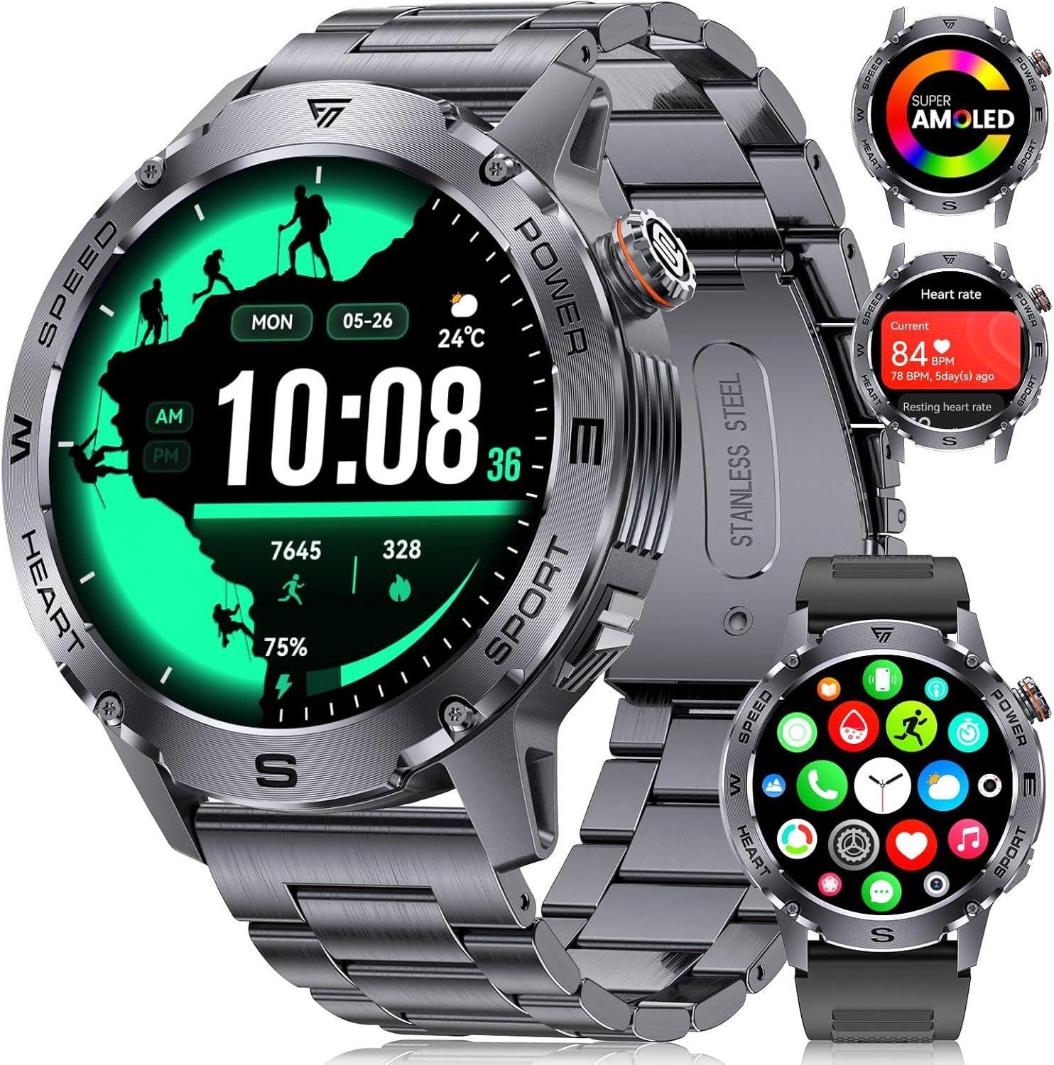 Lige ‎EF1-PRO Smartwatch (3,6 cm, Andriod ios), GLORYFITPRO SMARTWATCH