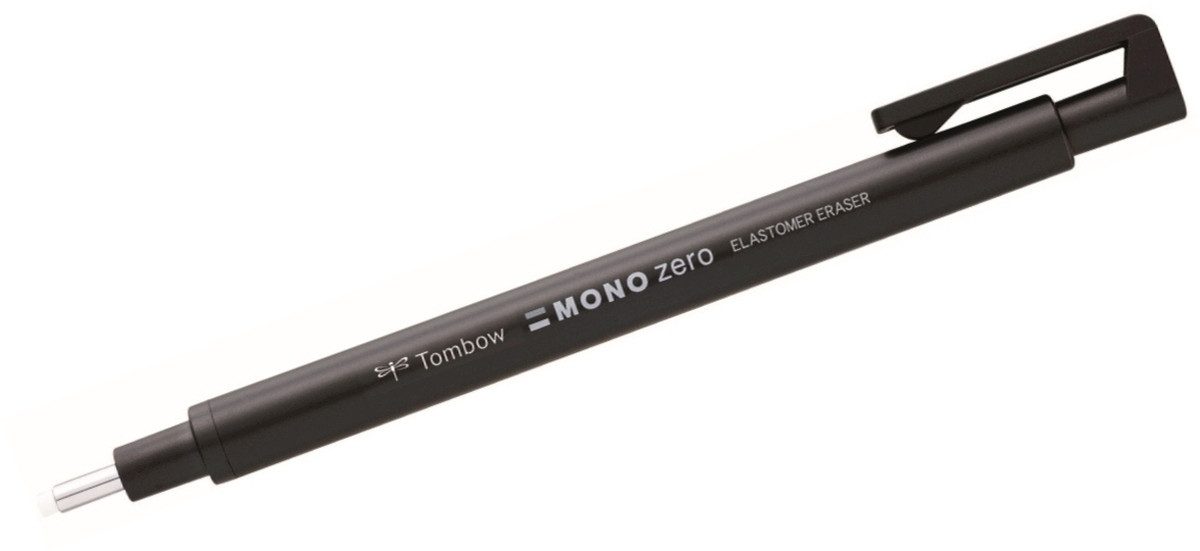 TOMBOW Radiergummi Radierminenhalter Mono zero runde Spitze 2,3 mm nachfüllbar schwarz